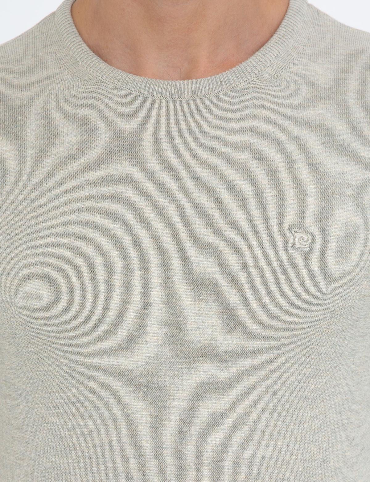 Kum Melanj Slim Fit Bisiklet Yaka Basic Triko Kazak - 50237801063