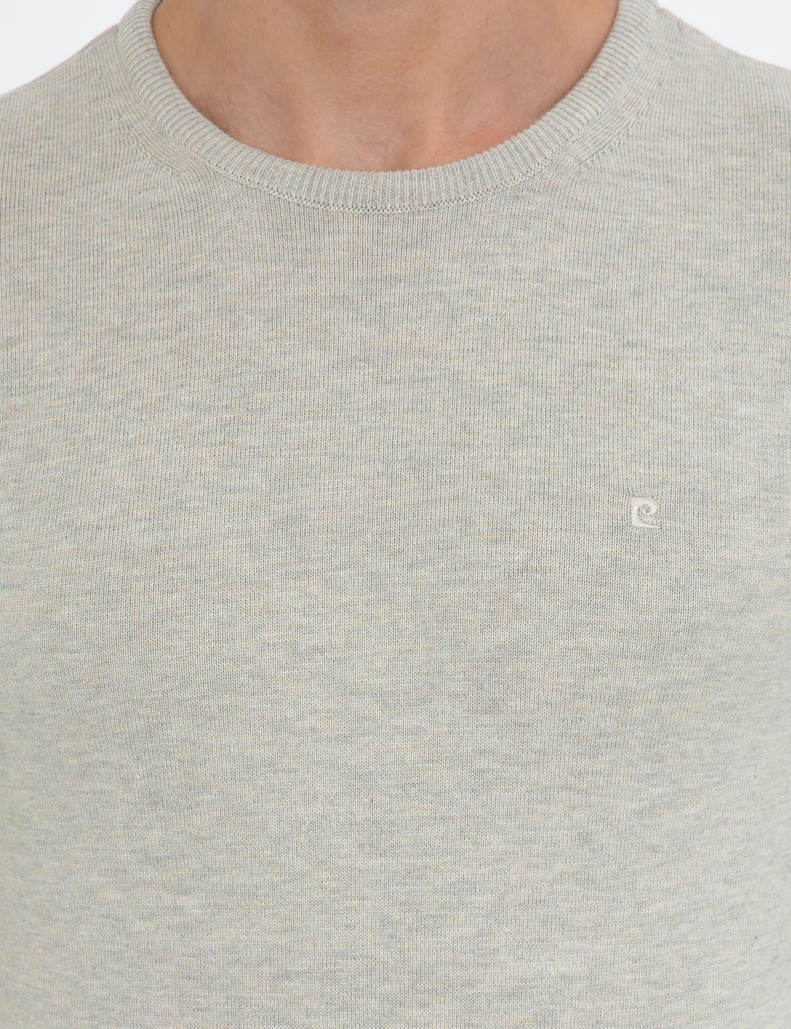 Kum Melanj Slim Fit Bisiklet Yaka Basic Triko Kazak