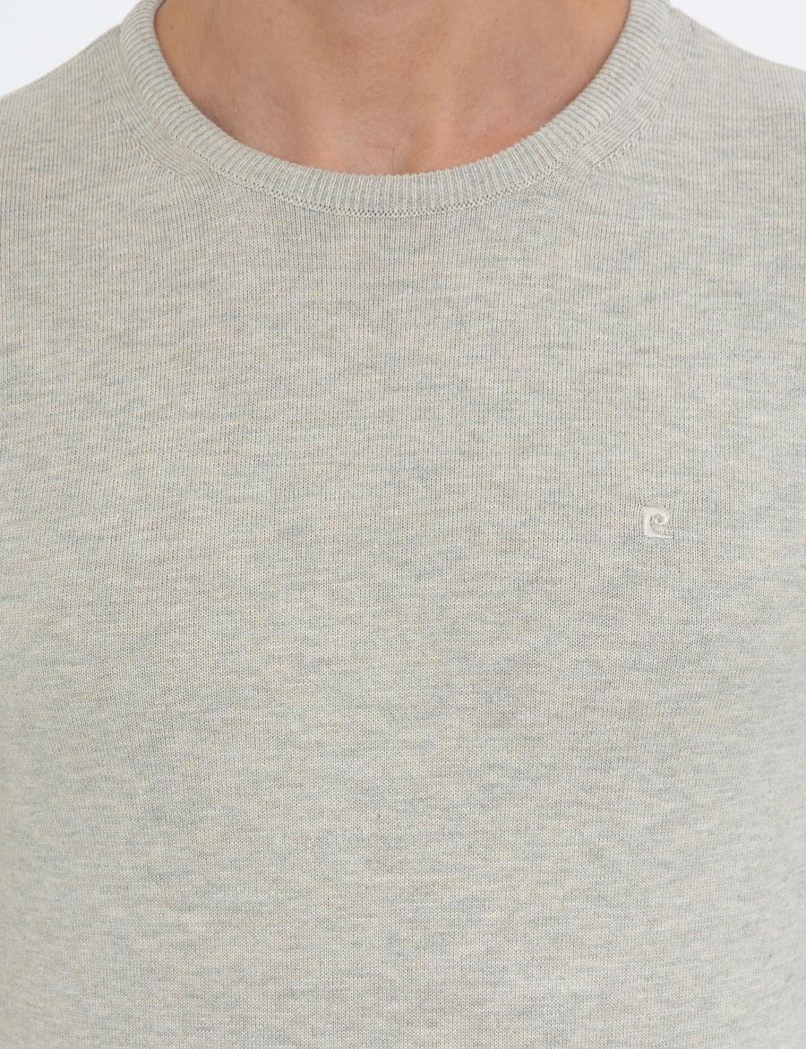 Kum Melanj Slim Fit Bisiklet Yaka Basic Triko Kazak