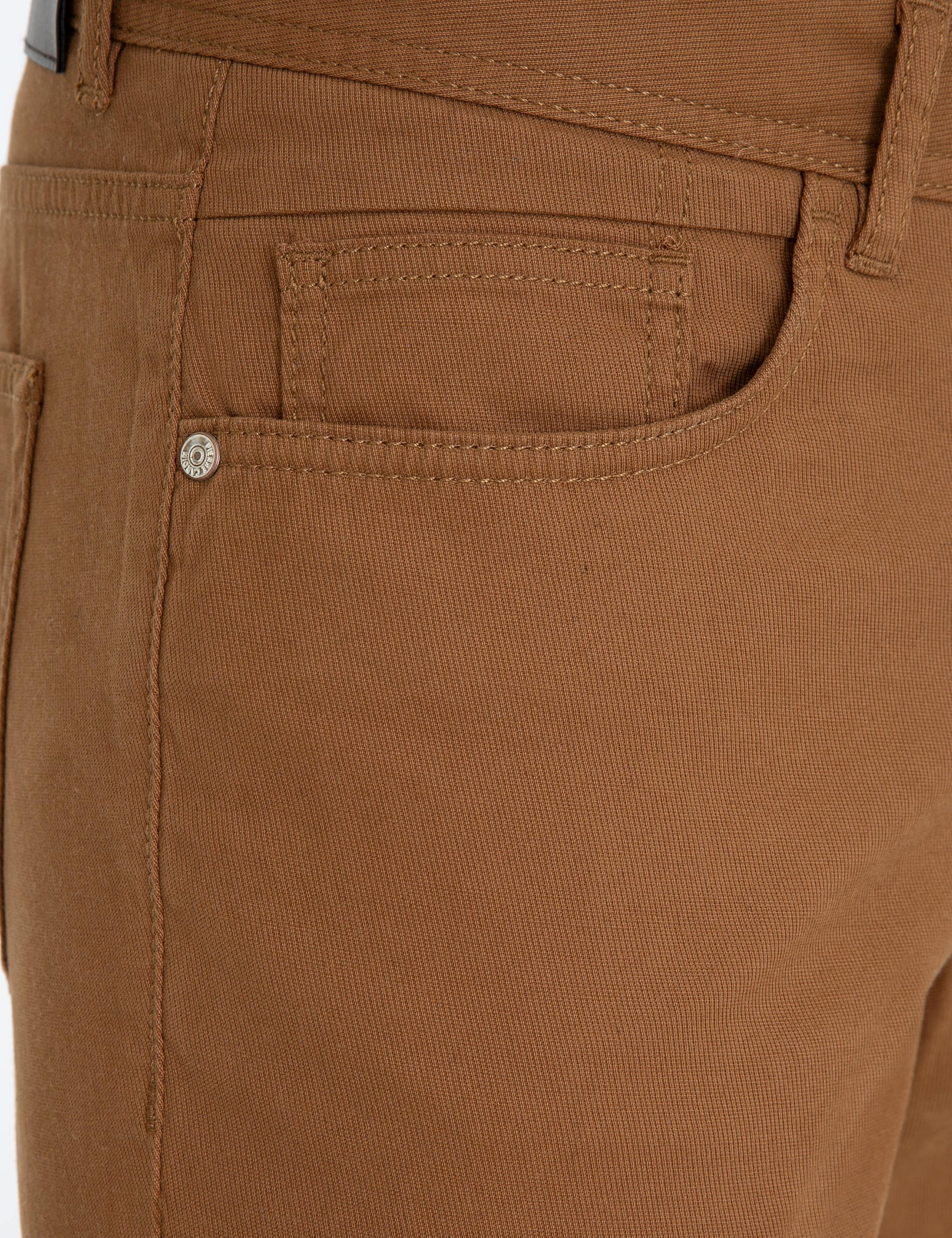 Haki Slim Fit Kanvas Pantolon - Image 5