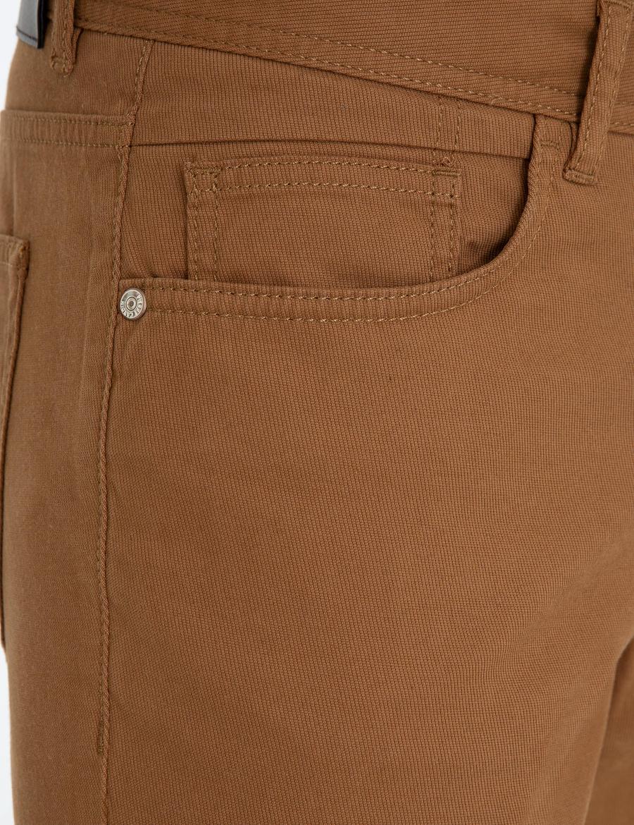 Haki Slim Fit Kanvas Pantolon