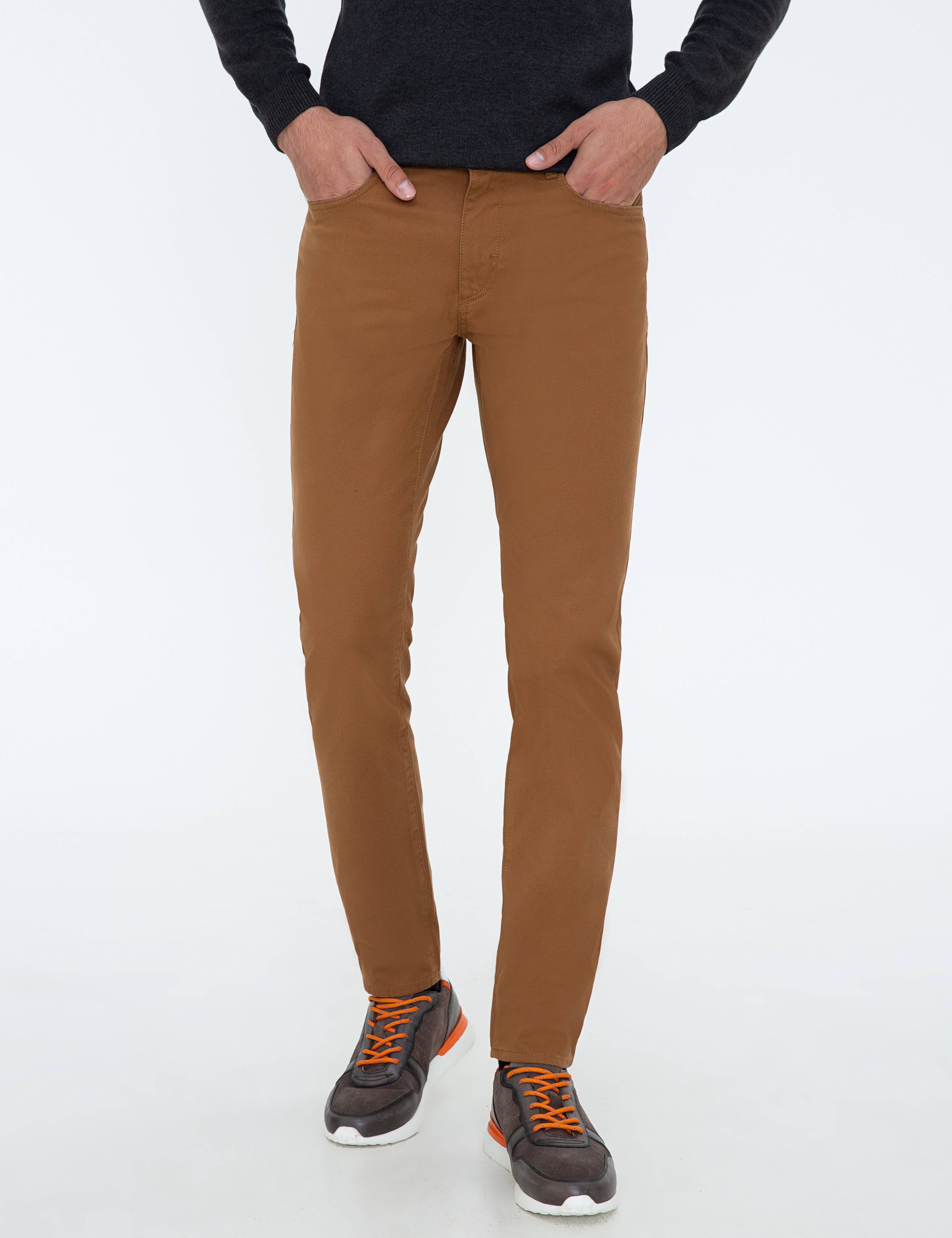 Haki Slim Fit Kanvas Pantolon - Image 2