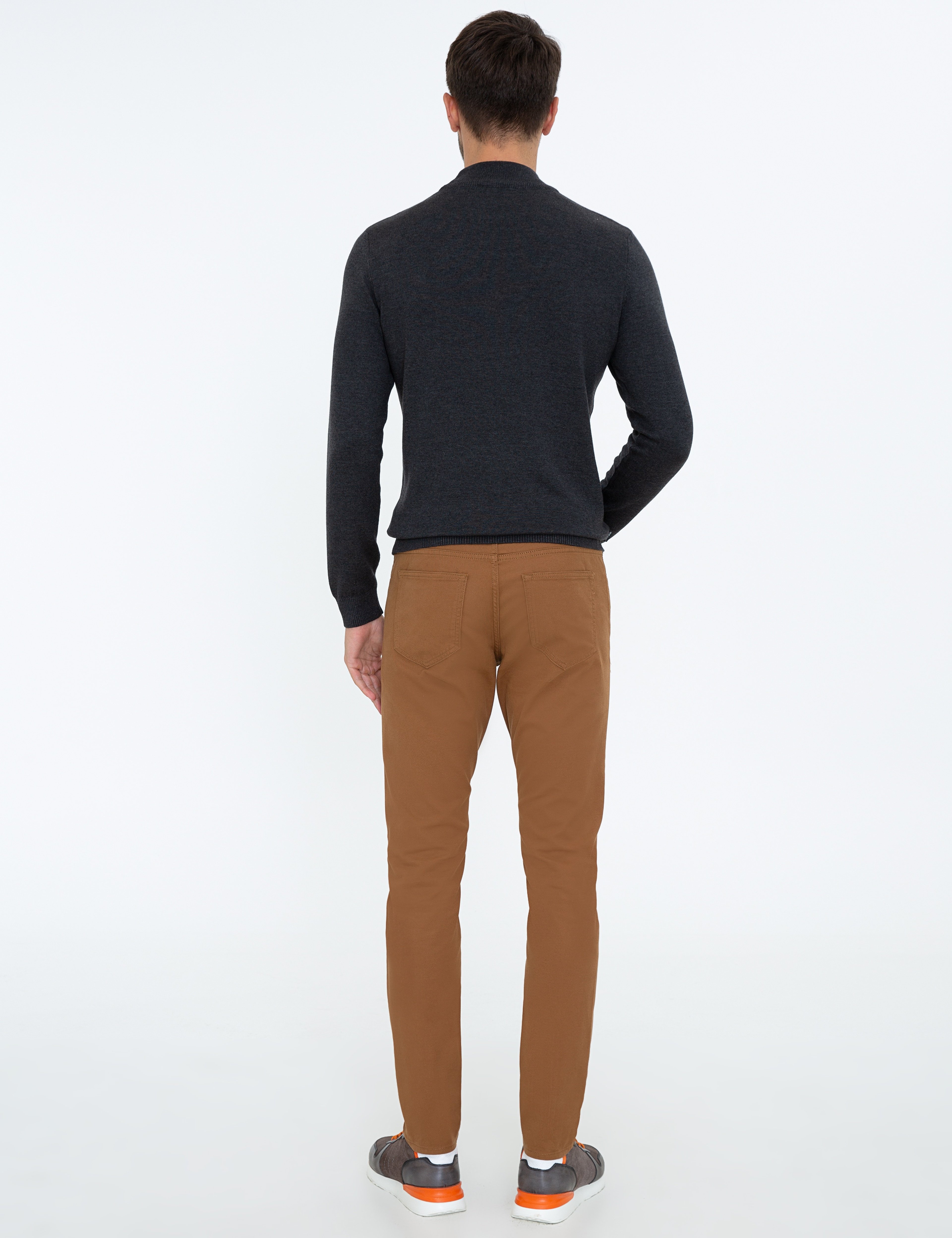 Haki Slim Fit Kanvas Pantolon - Image 4