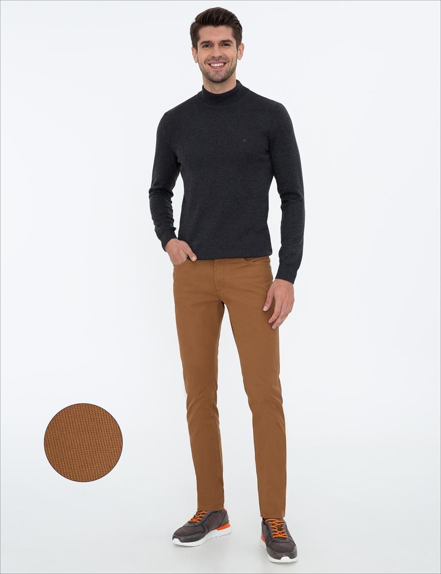 Haki Slim Fit Kanvas Pantolon