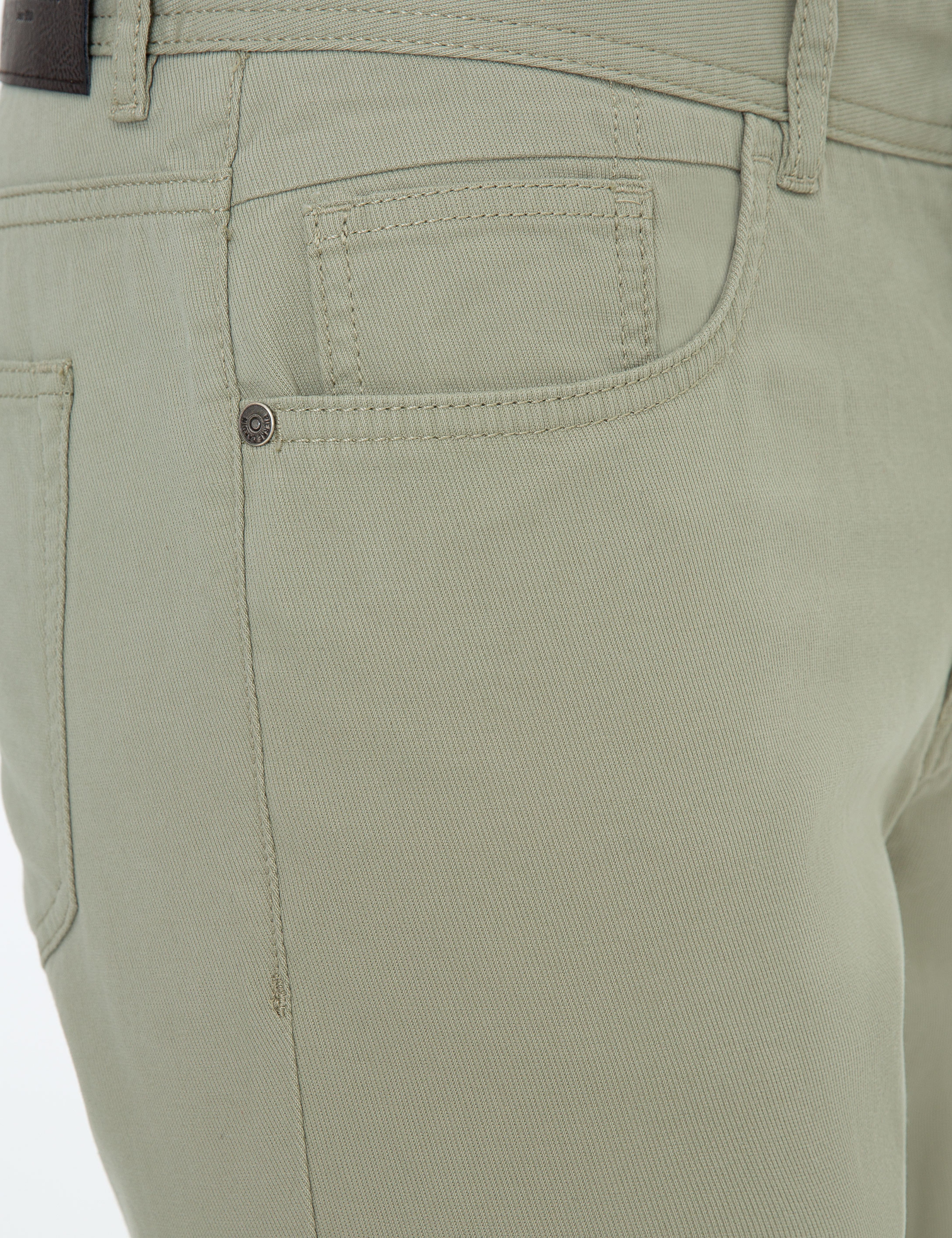 Su Yeşili Slim Fit Kanvas Pantolon - Image 5