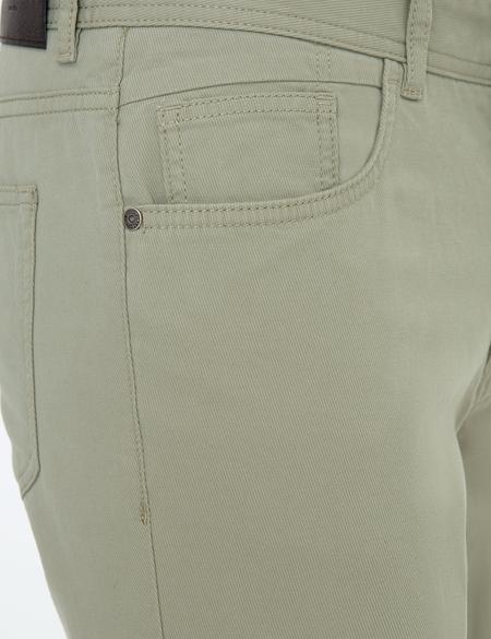 Su Yeşili Slim Fit Kanvas Pantolon - 50239836251