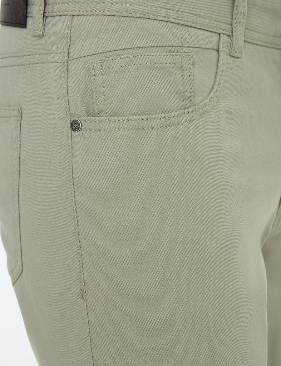 Su Yeşili Slim Fit Kanvas Pantolon