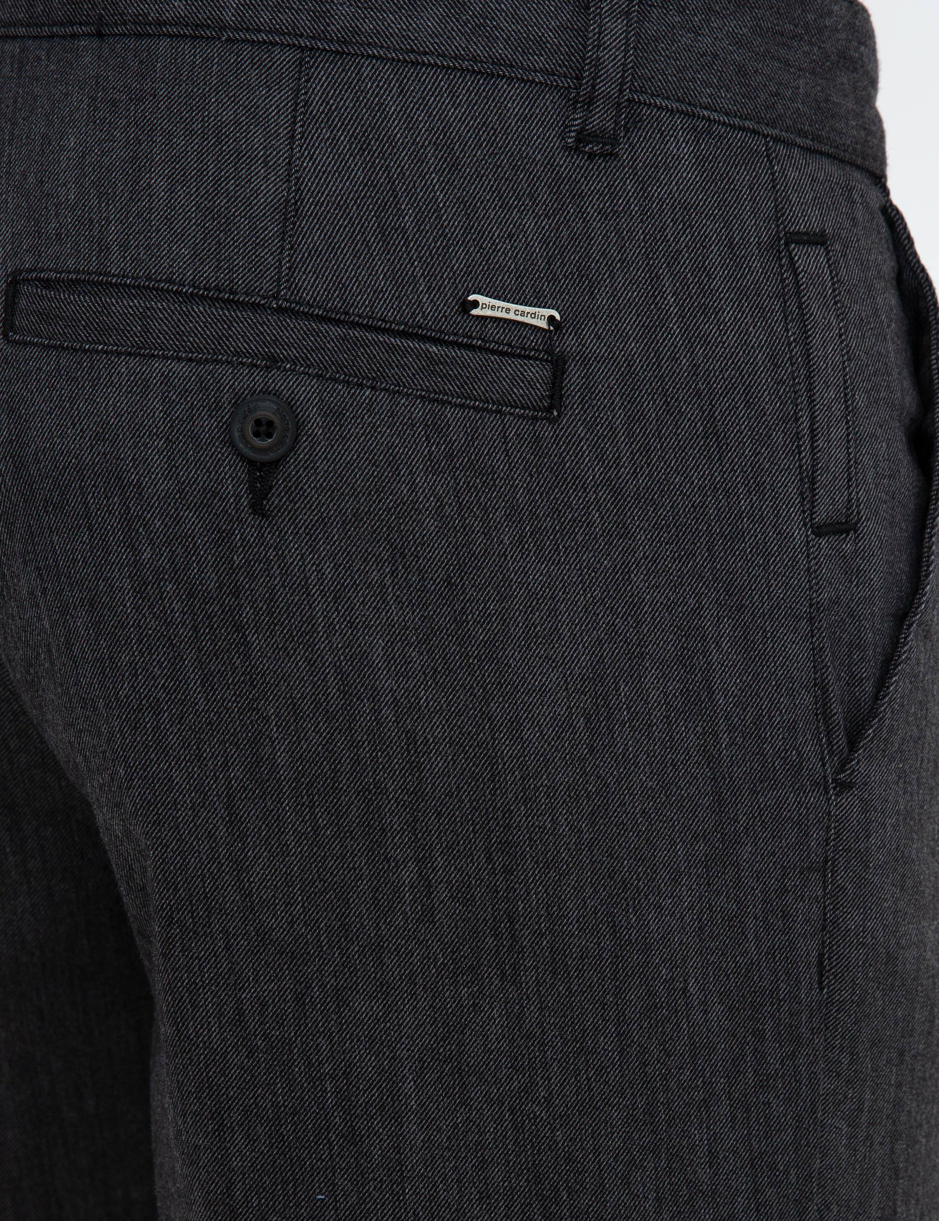 Siyah Regular Fit Kanvas Pantolon