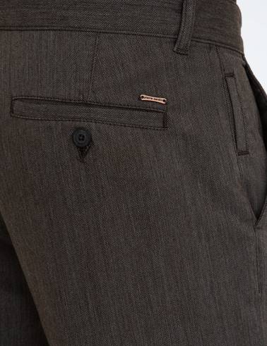 Kahverengi Regular Fit Kanvas Pantolon