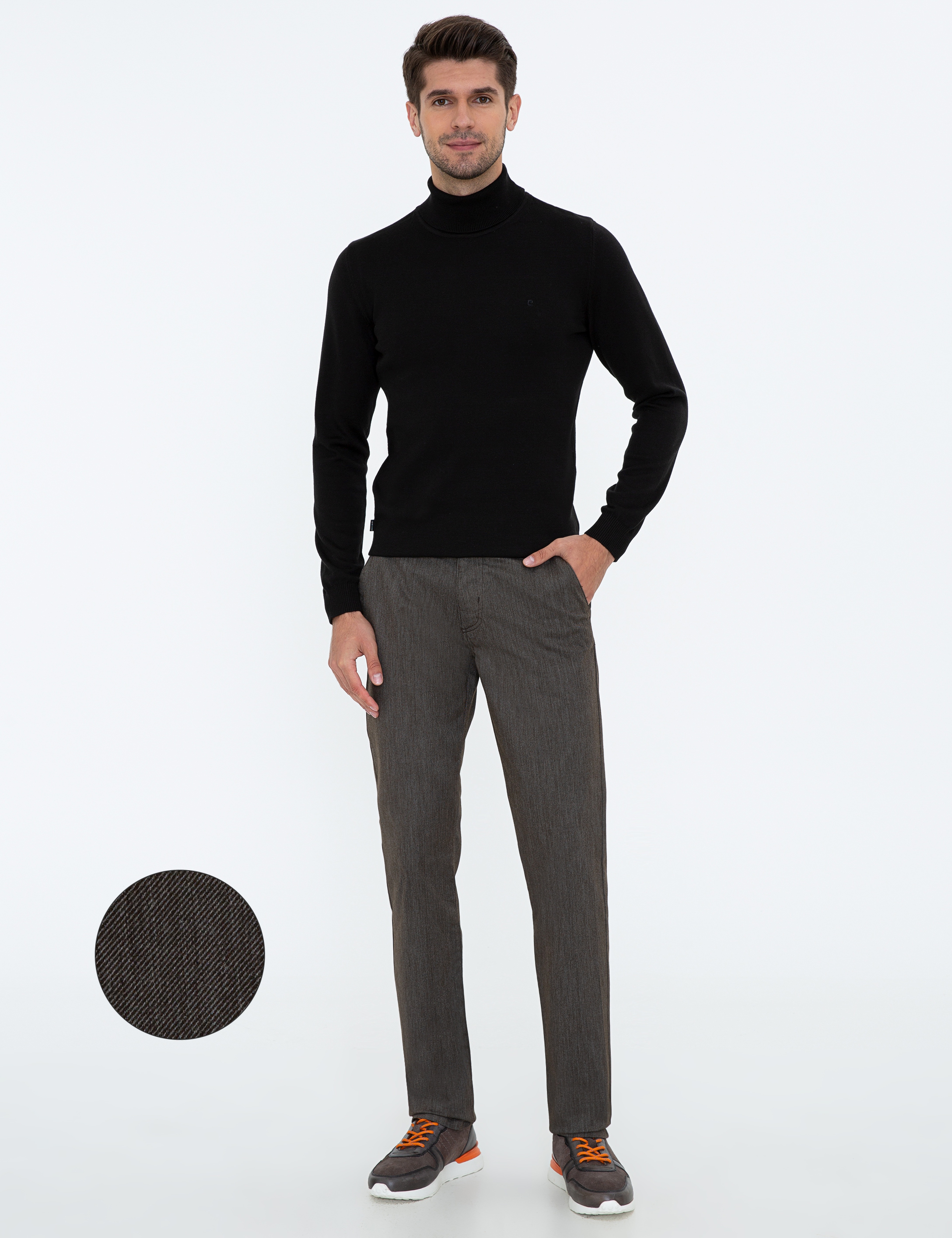 Kahverengi Regular Fit Kanvas Pantolon