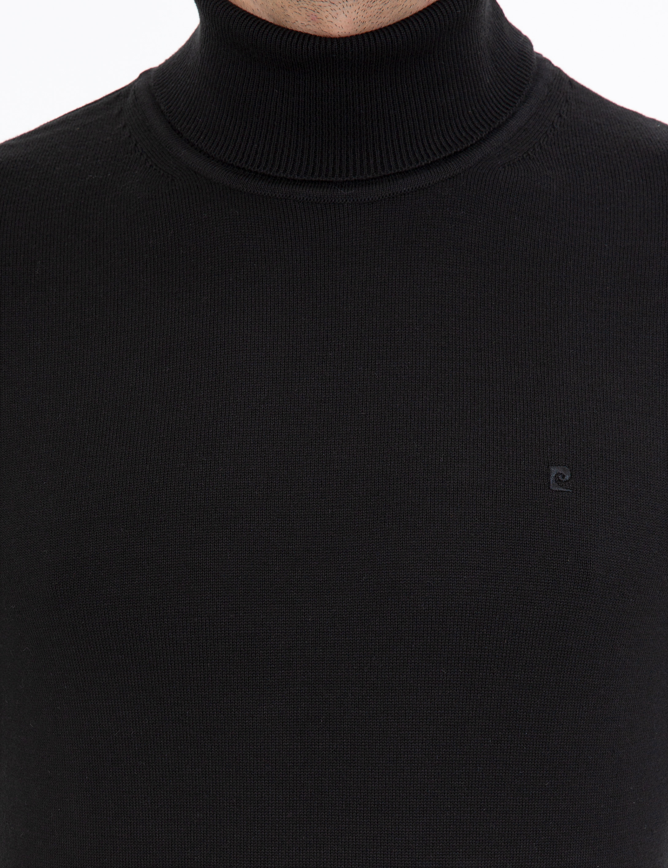 Pierre Cardin Siyah Slim Fit Balıkçı Yaka Basic Triko Kazak görsel 6