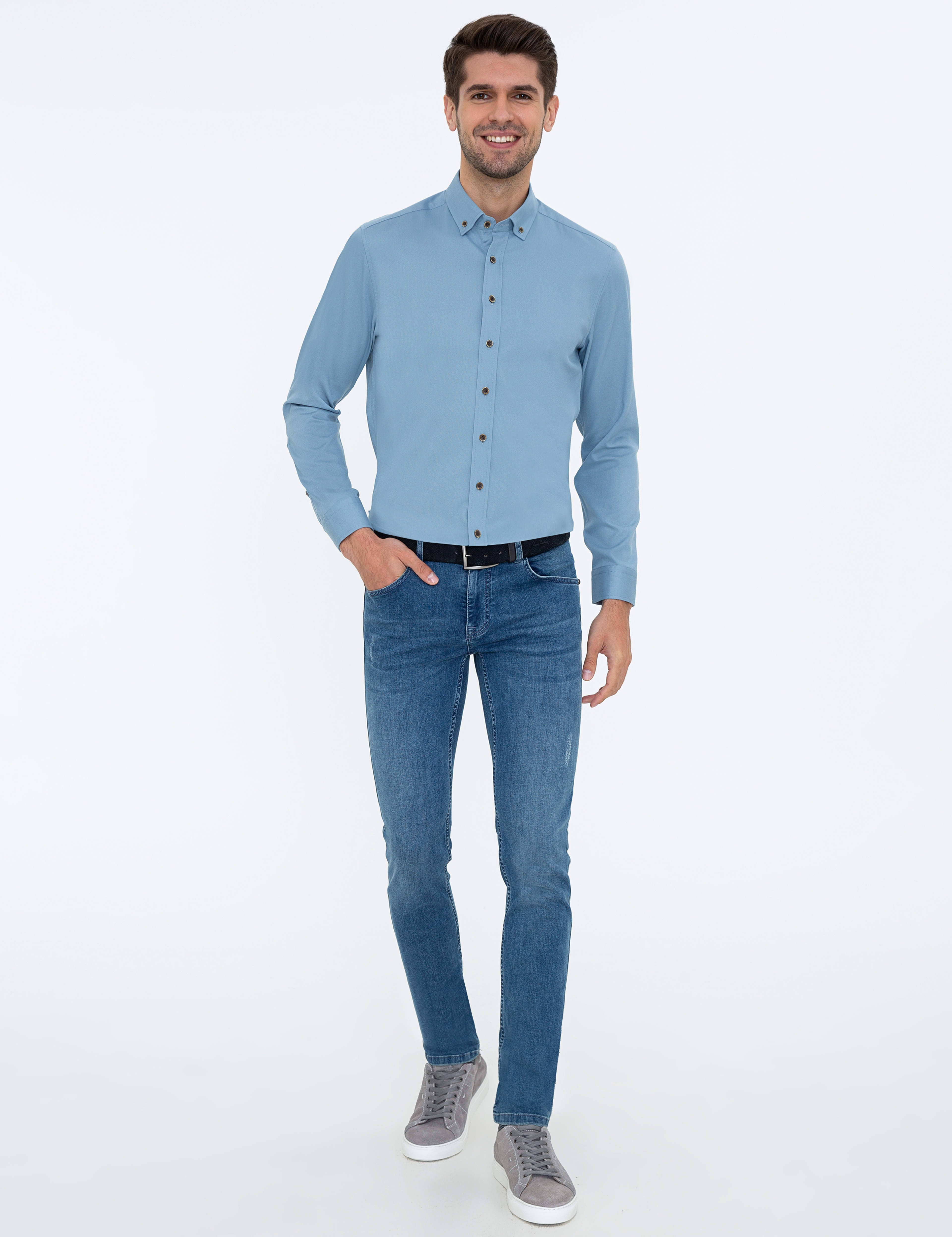 Mavi Regular Fit Uzun Kollu Gömlek