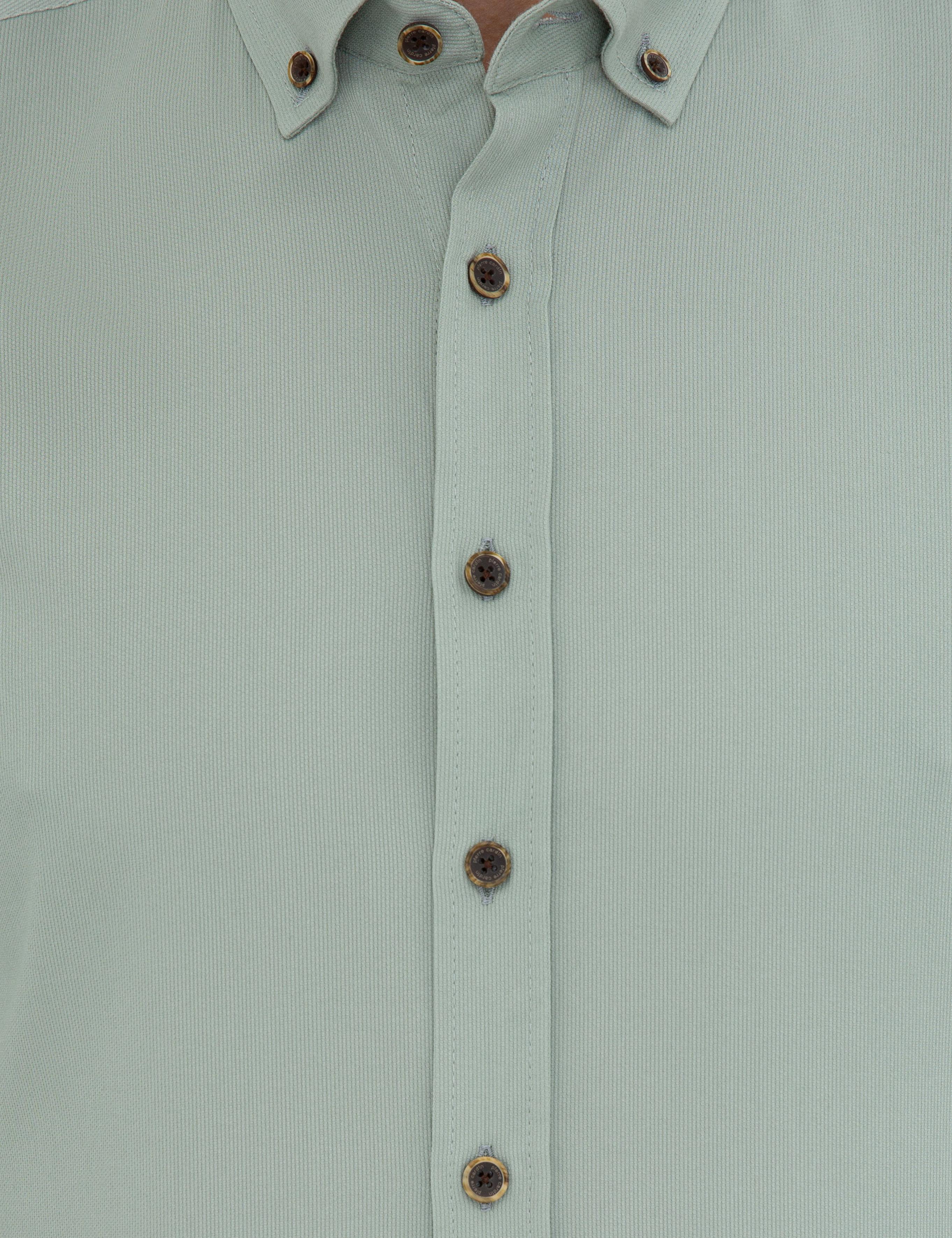 Su Yeşili Regular Fit Uzun Kollu Gömlek