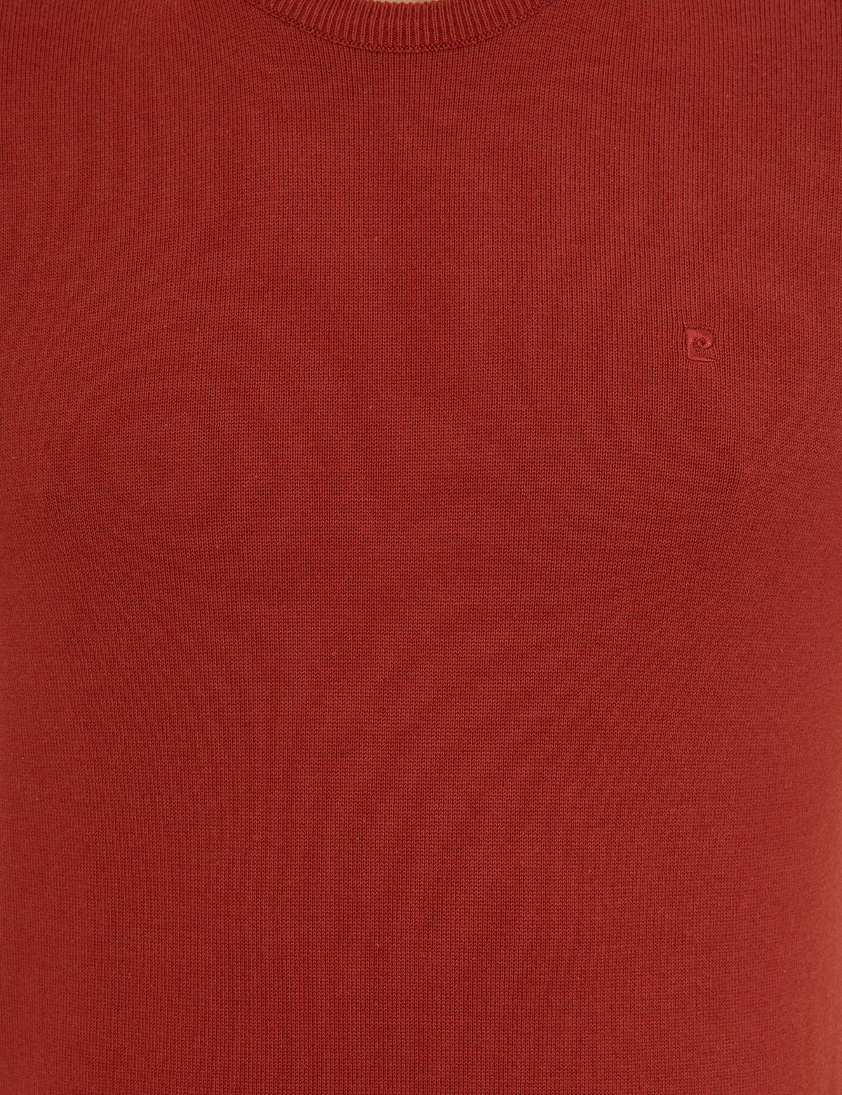 Kiremit Slim Fit Bisiklet Yaka Basic Triko Kazak - 50237801015