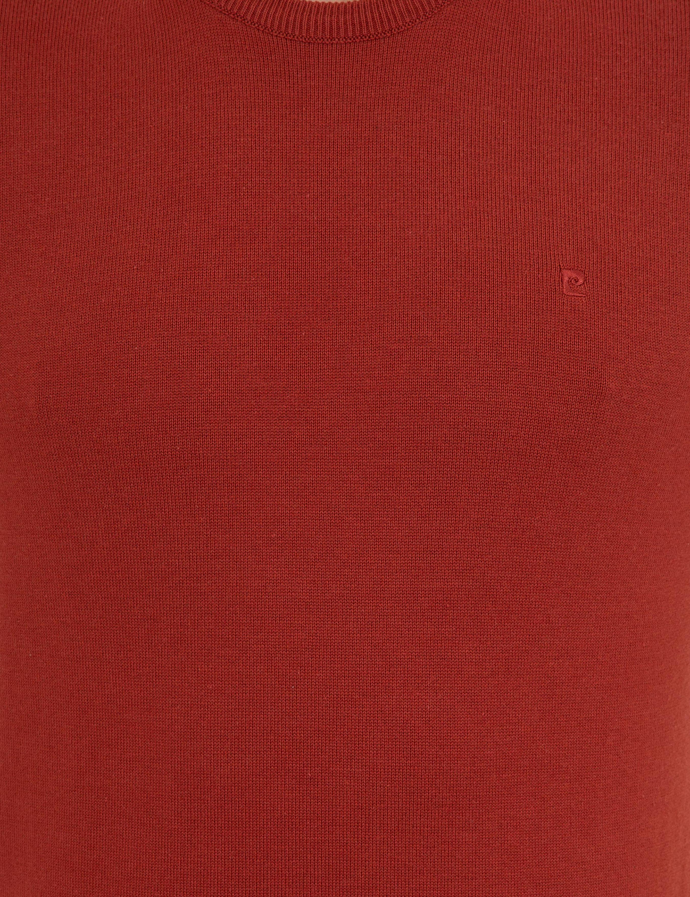 Kiremit Slim Fit Bisiklet Yaka Basic Triko Kazak