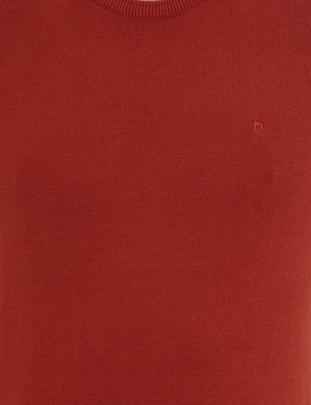 Kiremit Slim Fit Bisiklet Yaka Basic Triko Kazak - 50237801015