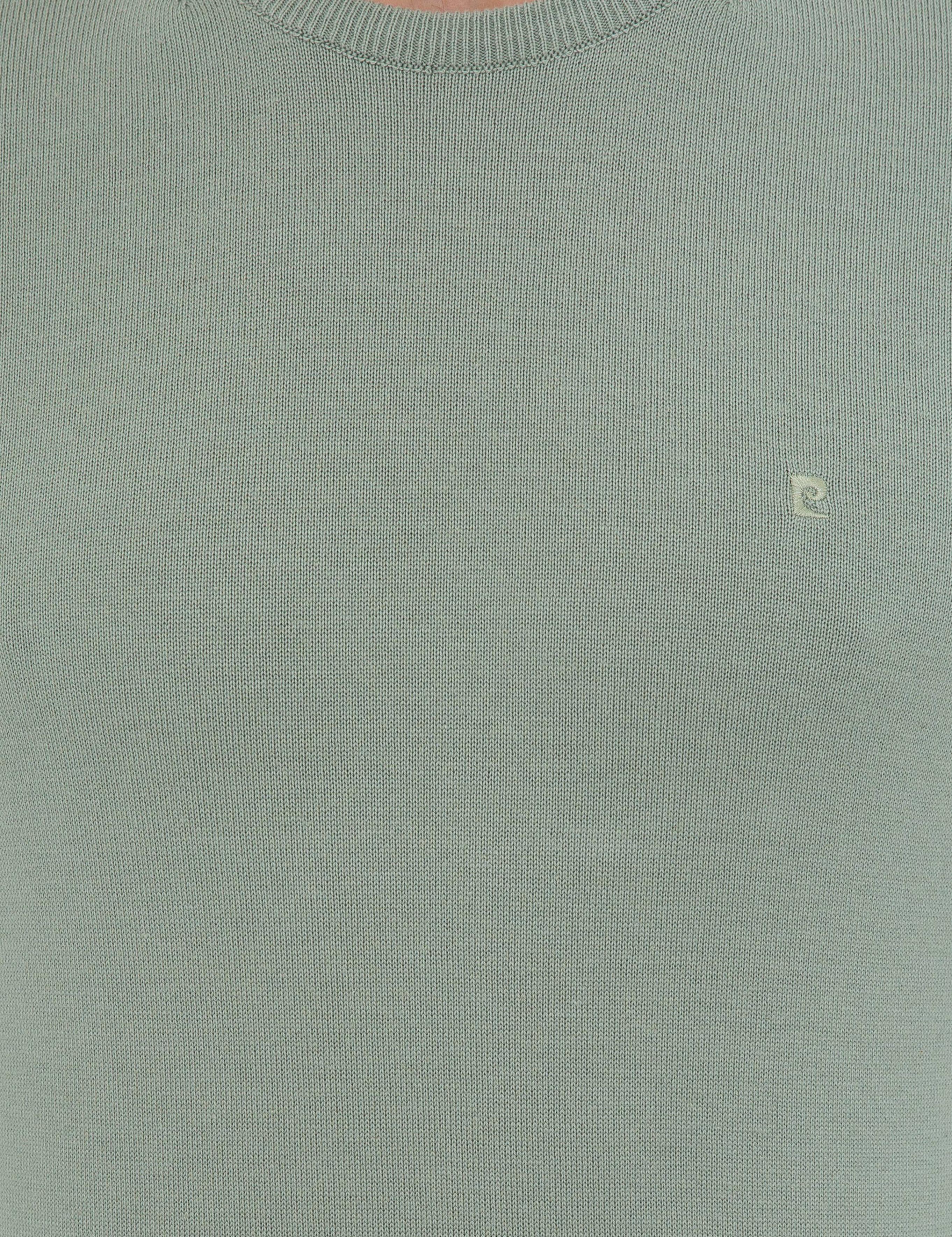 Su Yeşili Slim Fit Bisiklet Yaka Basic Triko Kazak