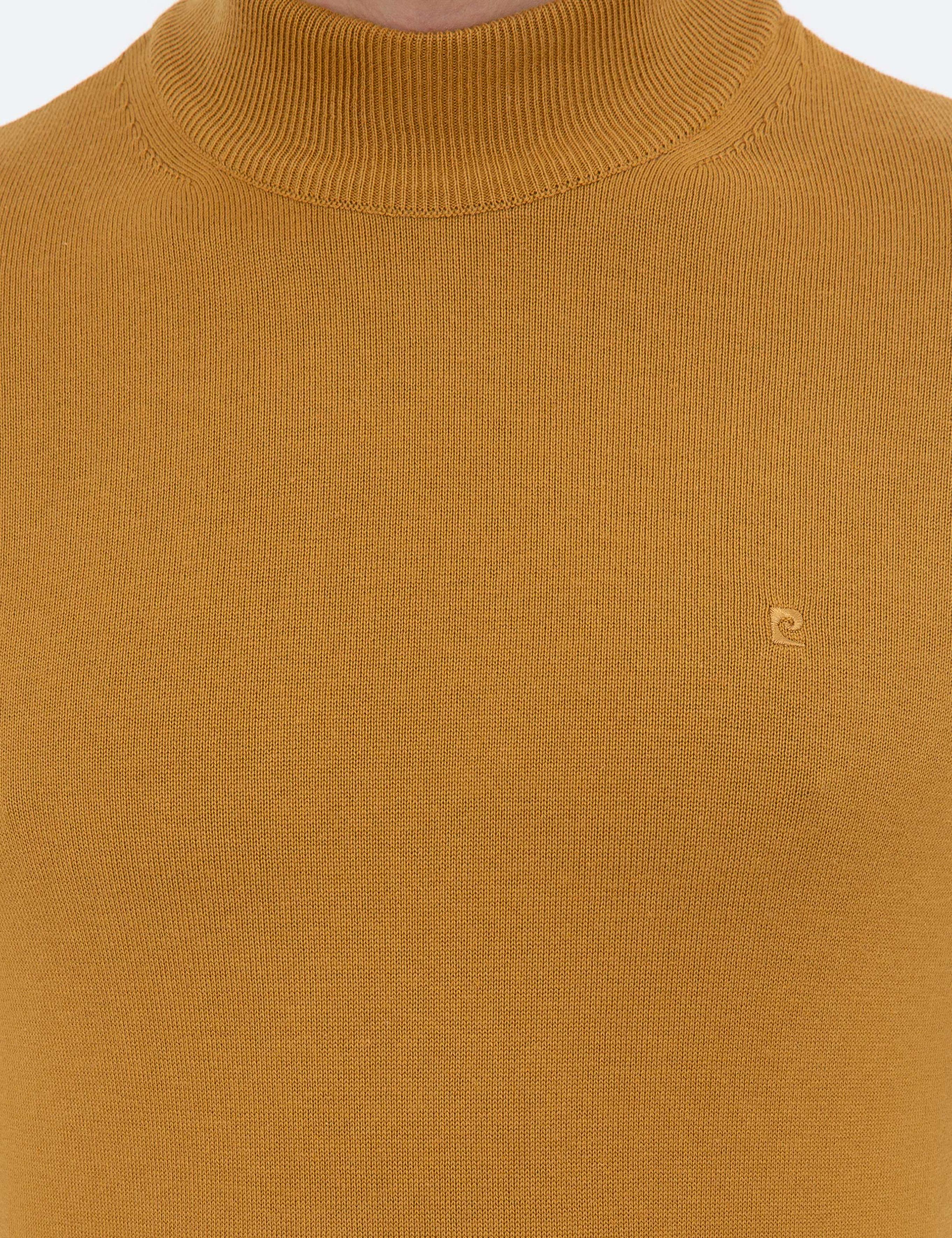 Hardal Slim Fit Yarım Balıkçı Yaka Basic Triko Kazak