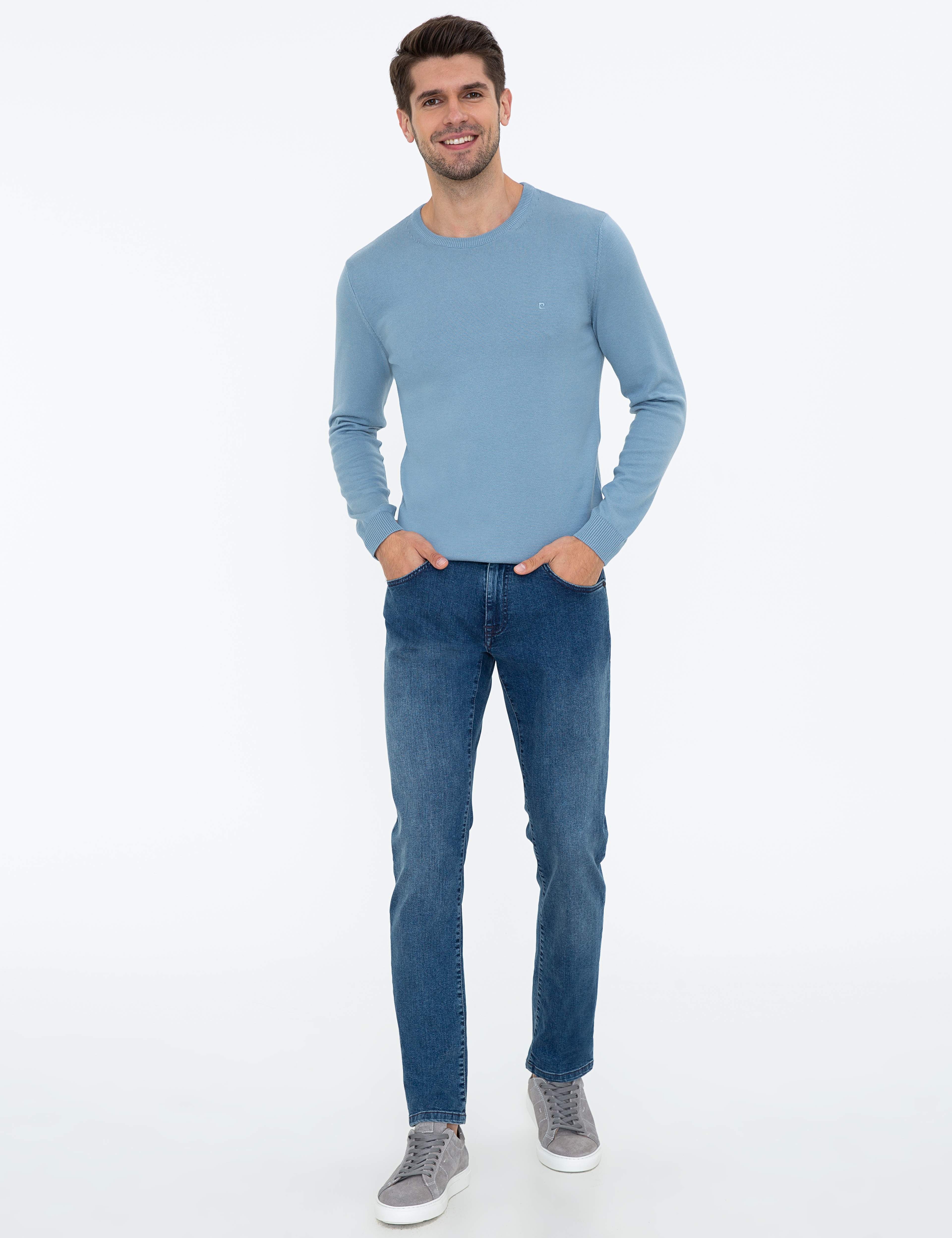 Mavi Slim Fit Bisiklet Yaka Basic Triko Kazak - Image 5
