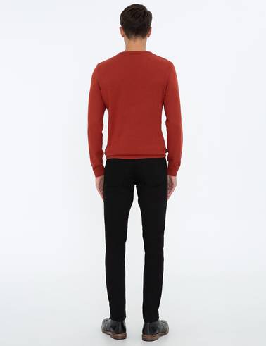 Siyah Slim Fit Kanvas Pantolon