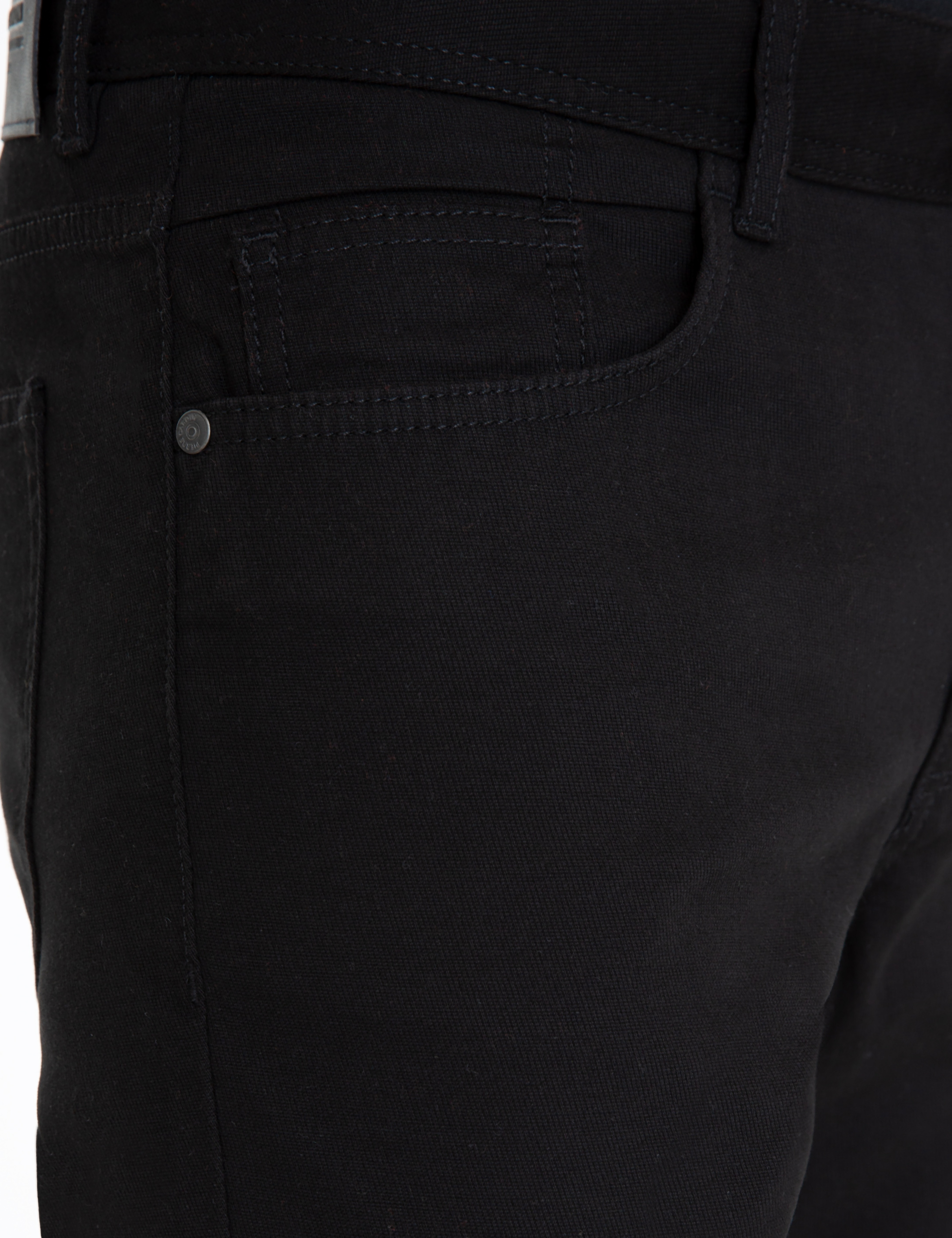 Siyah Slim Fit Kanvas Pantolon - Image 5