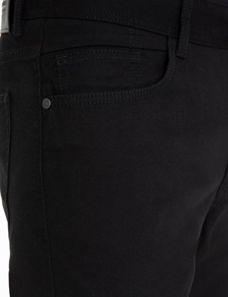 Siyah Slim Fit Kanvas Pantolon - 50239836211