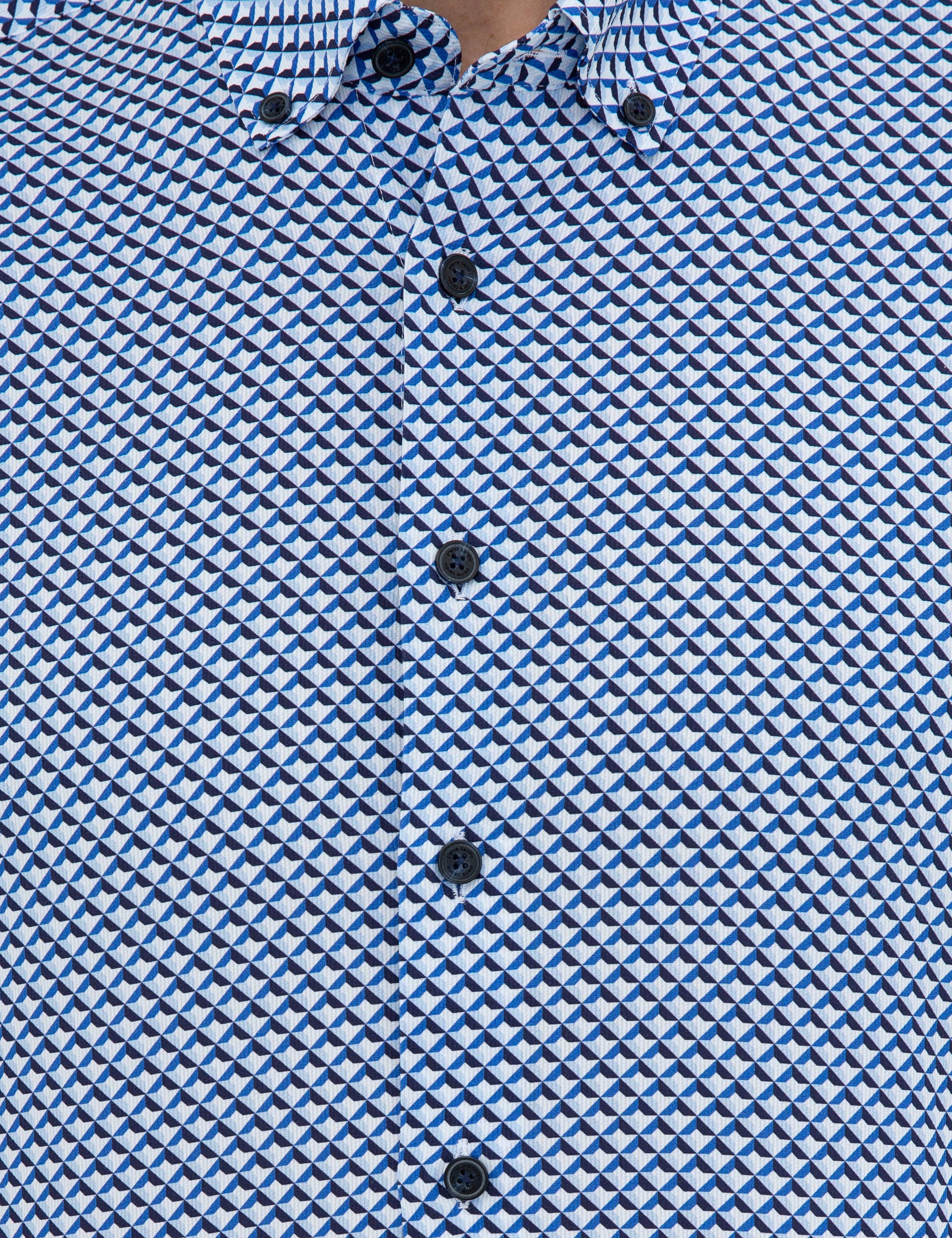 Lacivert Slim Fit Uzun Kollu Gömlek - Image 5