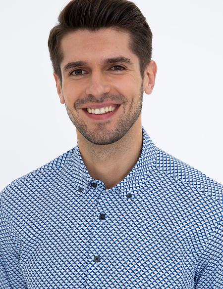 Lacivert Slim Fit Uzun Kollu Gömlek - 50238724027