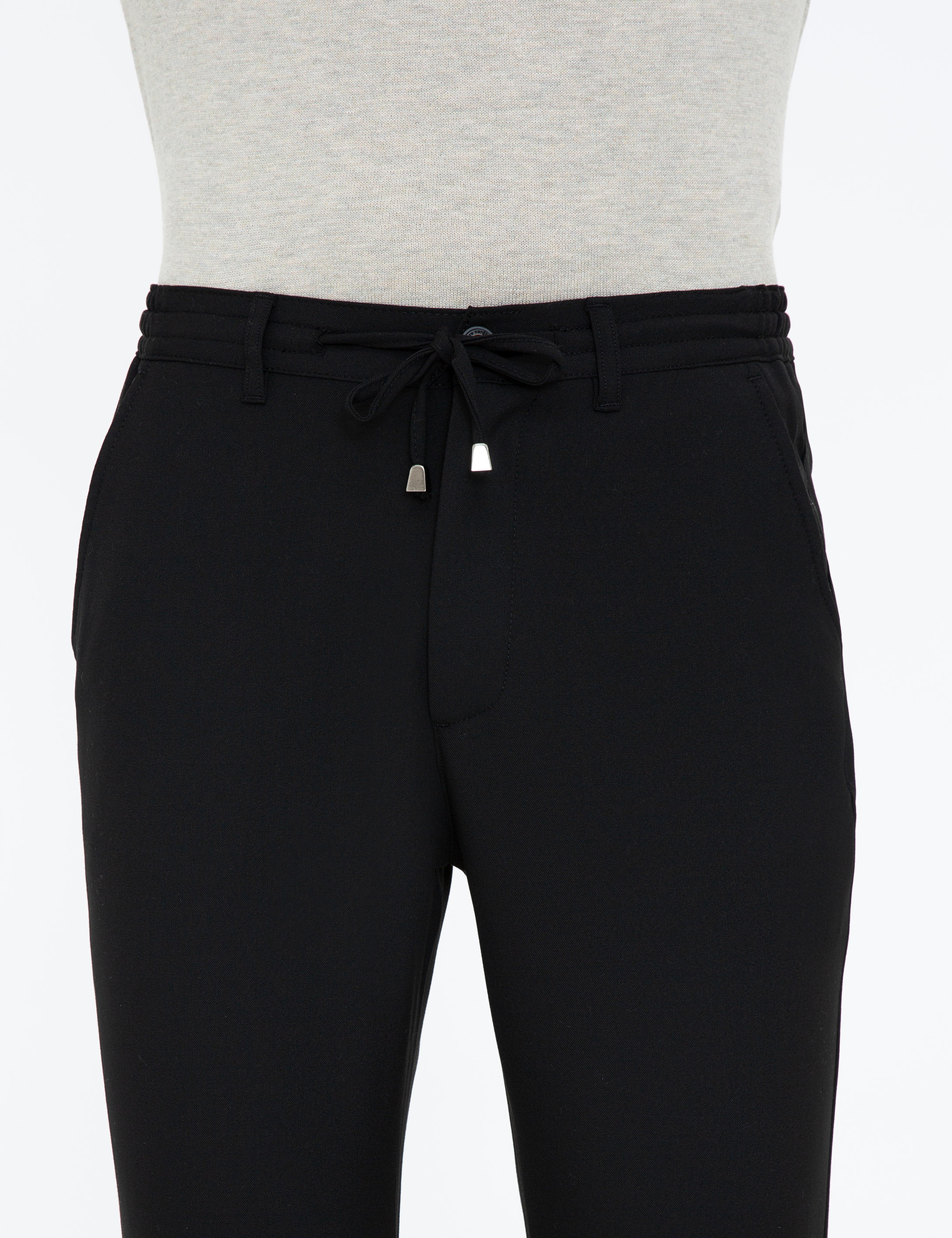 Siyah Jogger Fit Kanvas Pantolon