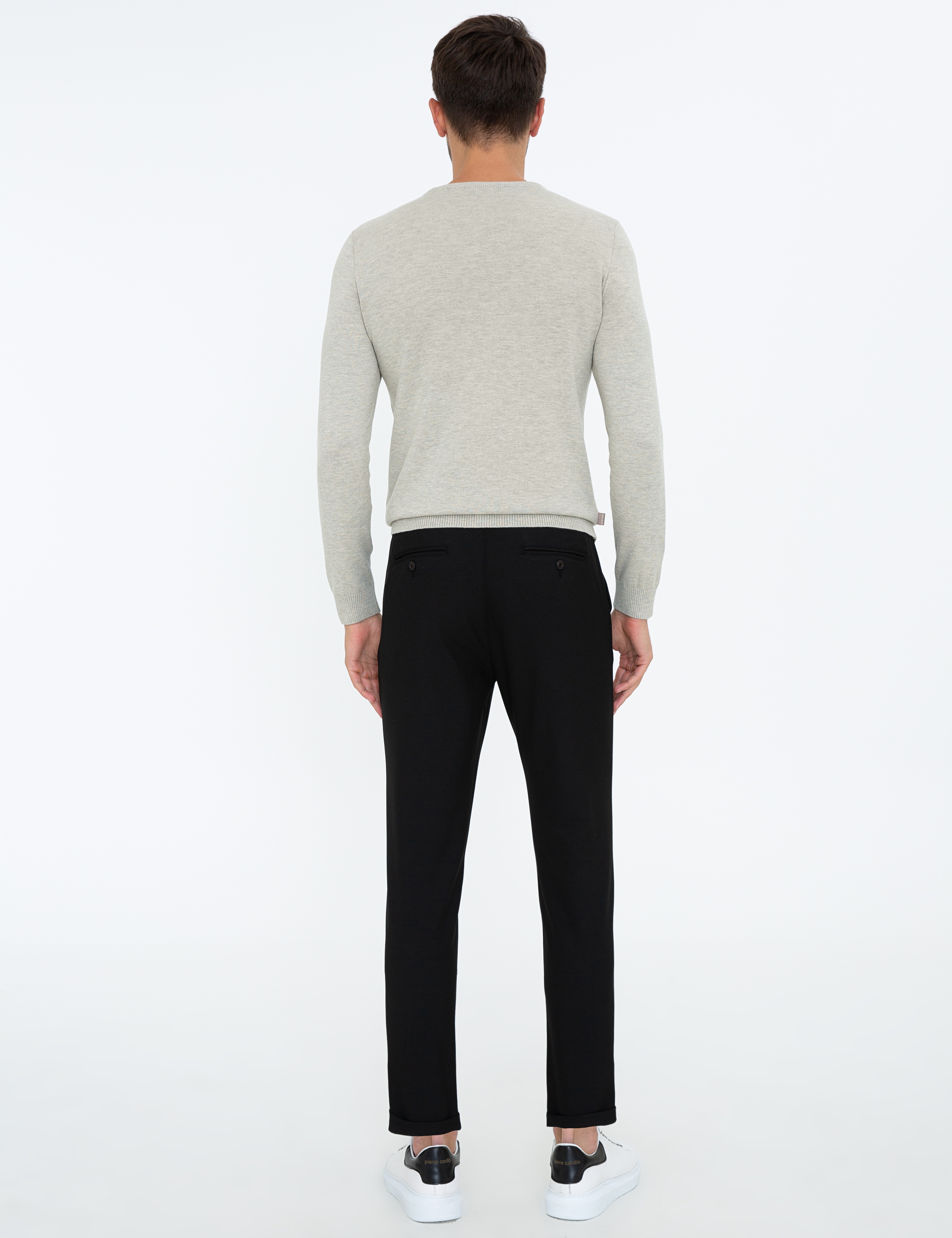 Siyah Jogger Fit Kanvas Pantolon - Image 4