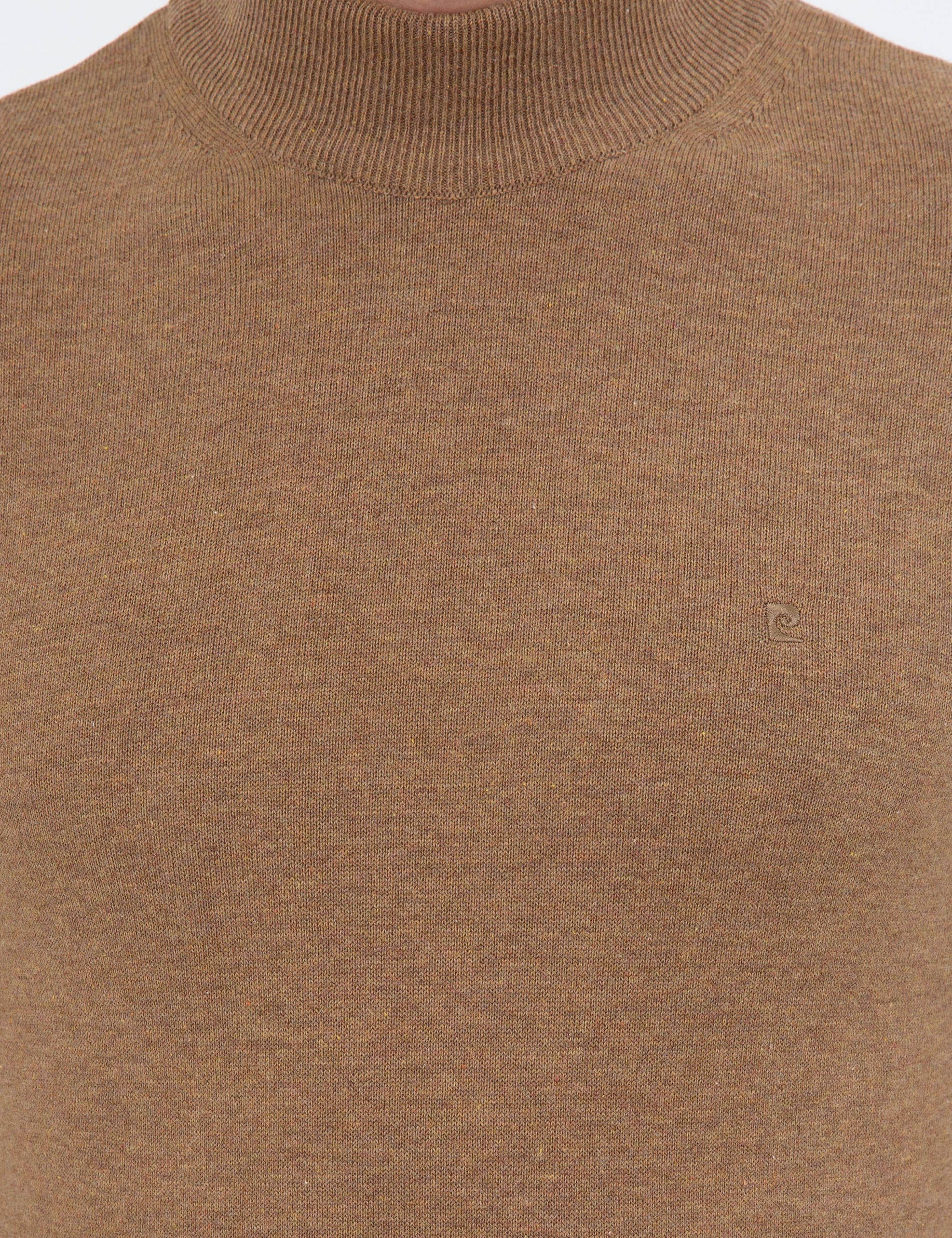Camel Melanj Slim Fit Yarım Balıkçı Yaka Basic Triko Kazak - Image 6