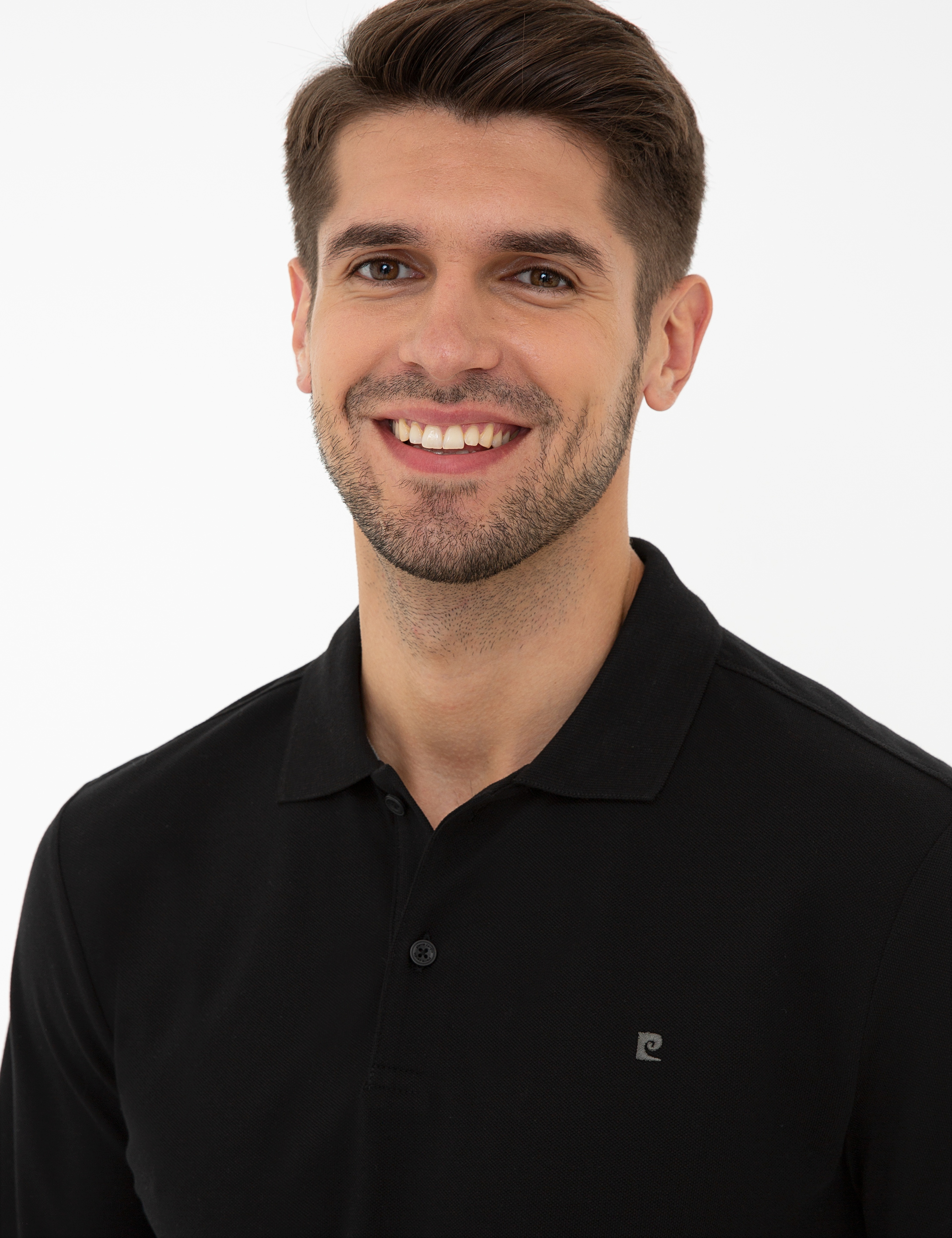 Siyah Slim Fit Basic Sweatshirt - Image 2