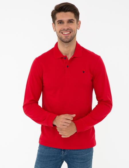 Kırmızı Slim Fit Basic Sweatshirt - 50247253063