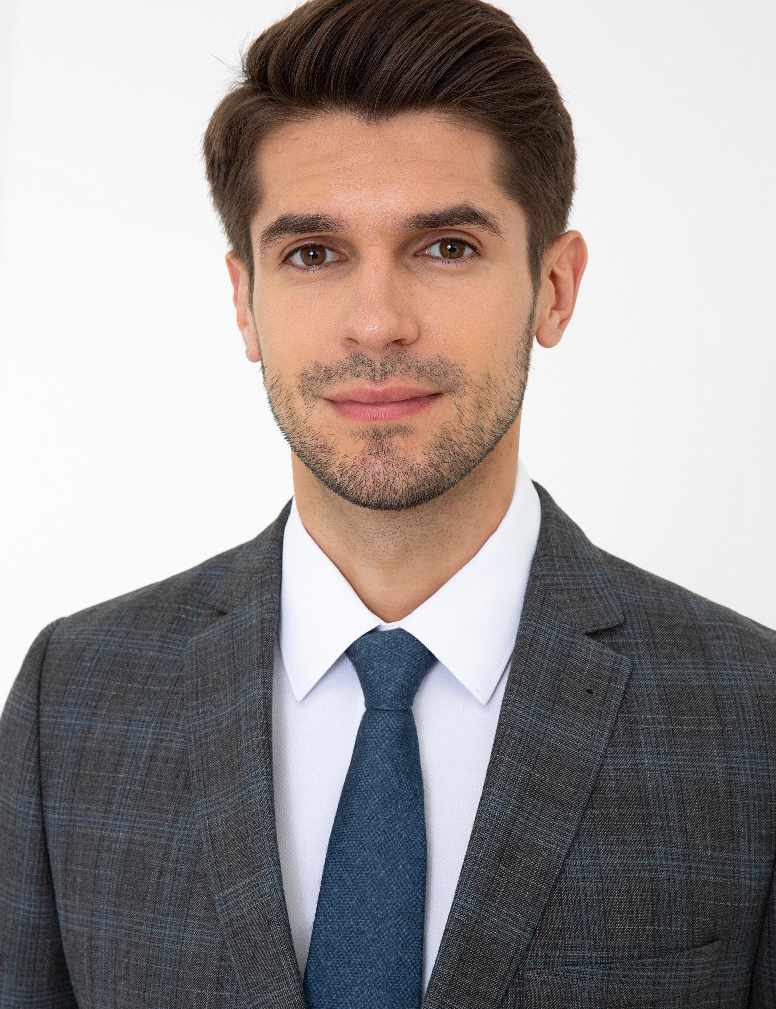 Ekose Füme Ekstra Slim Fit Takım Elbise