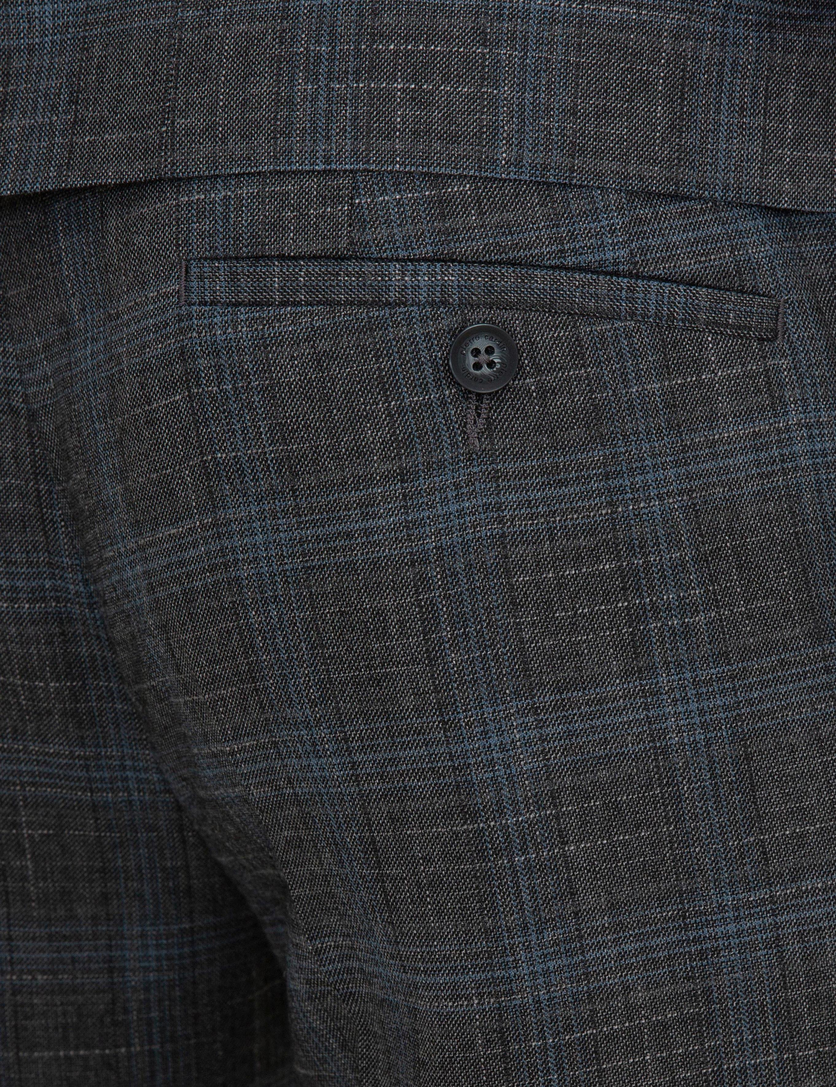 Ekose Füme Ekstra Slim Fit Takım Elbise