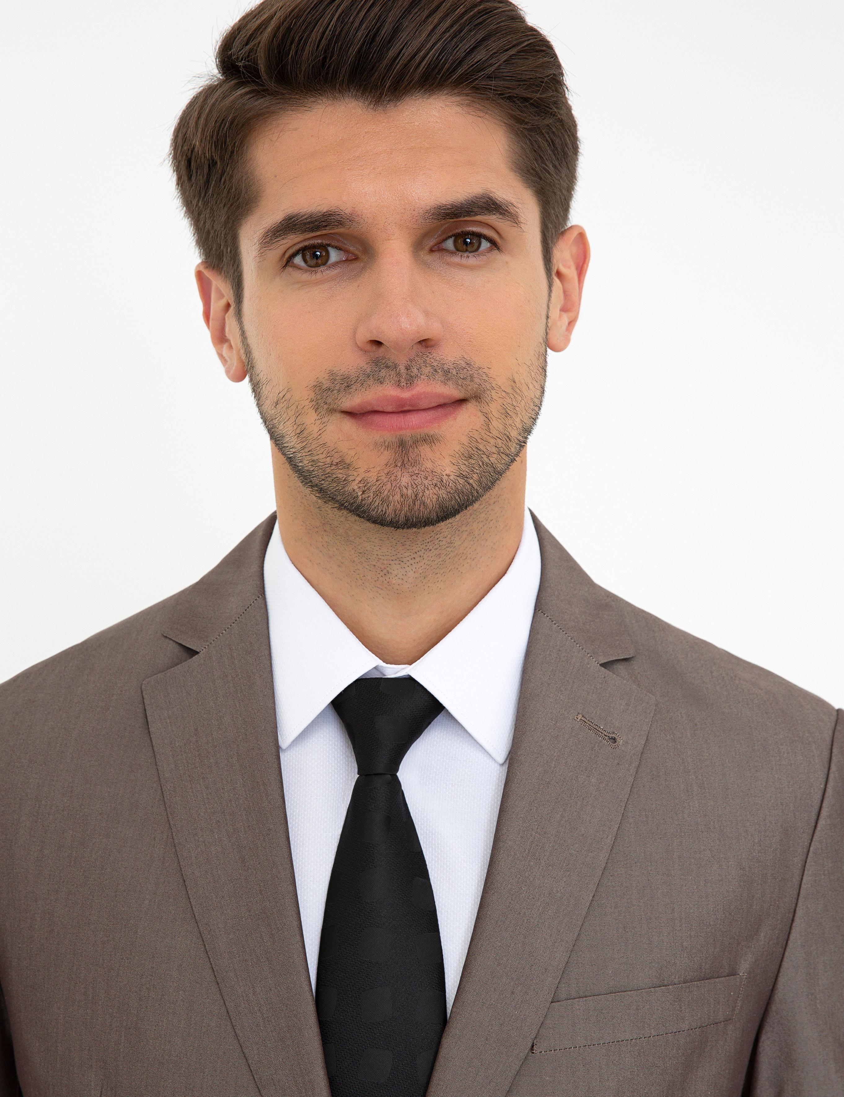 Camel Slim Fit Ceket