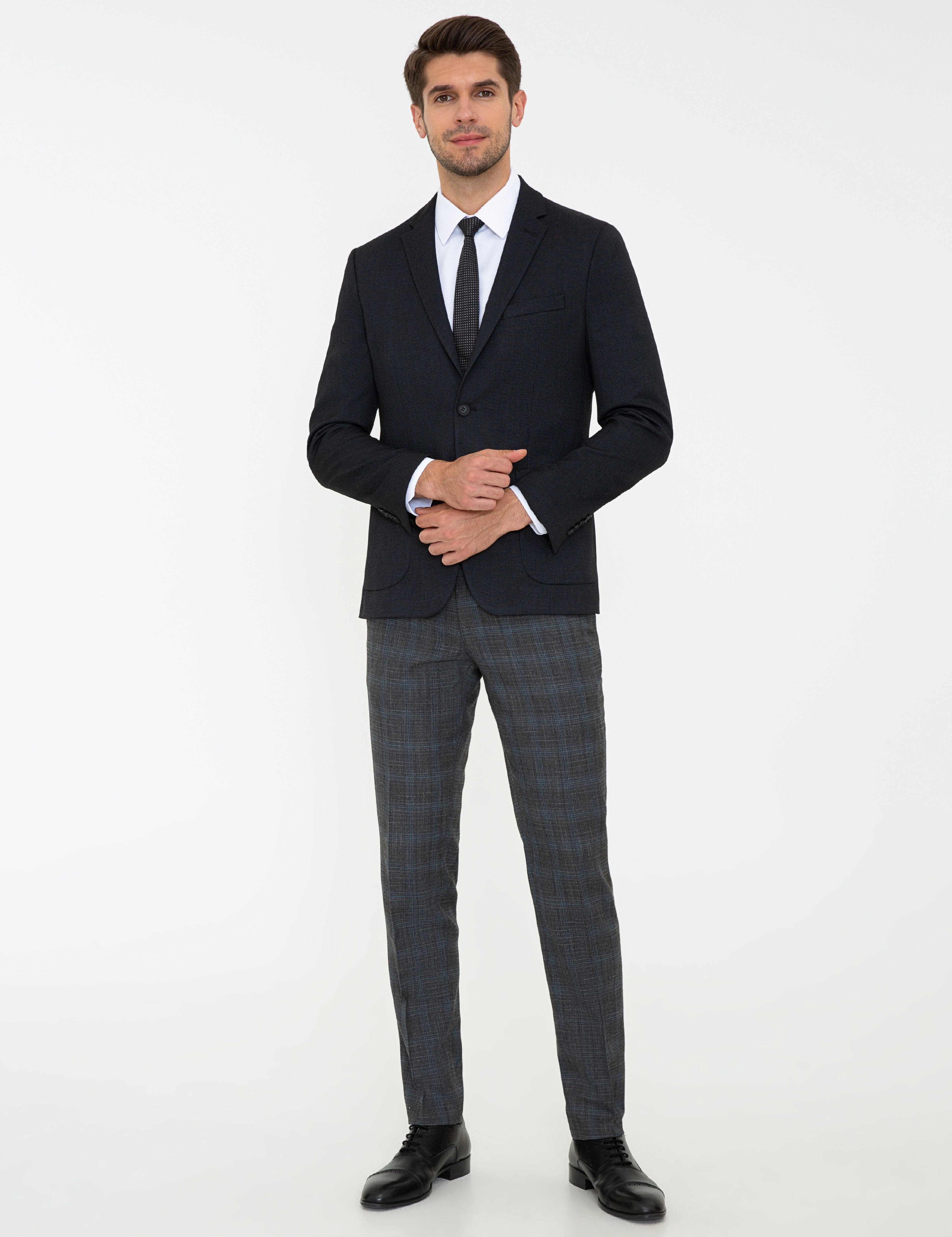 Siyah Slim Fit Ceket - Image 5