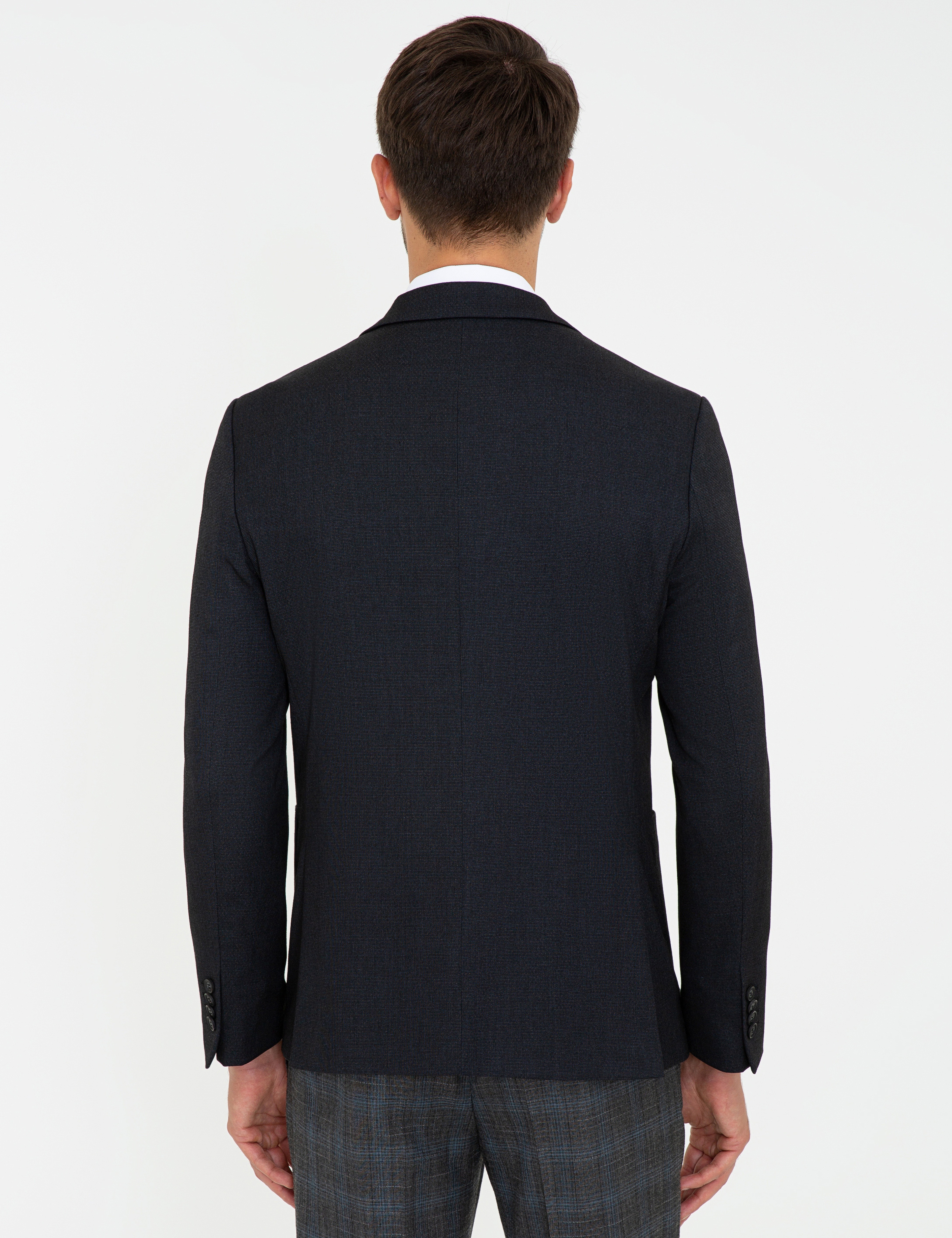 Siyah Slim Fit Ceket - Image 4