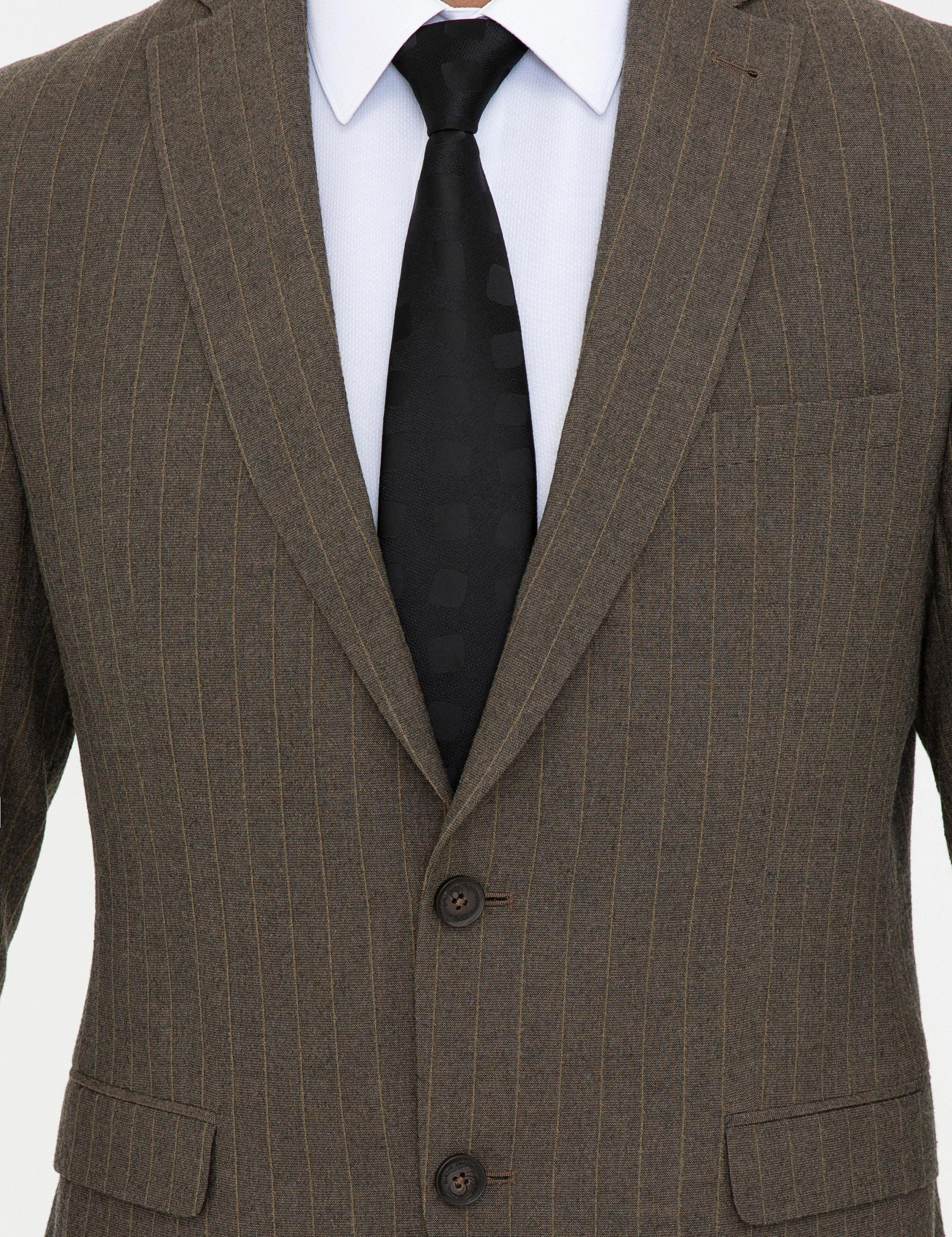 Açık Kahverengi Slim Fit Takım Elbise