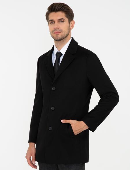 Siyah Ex. Slim Fit Kaban Kaşe - 50238895021