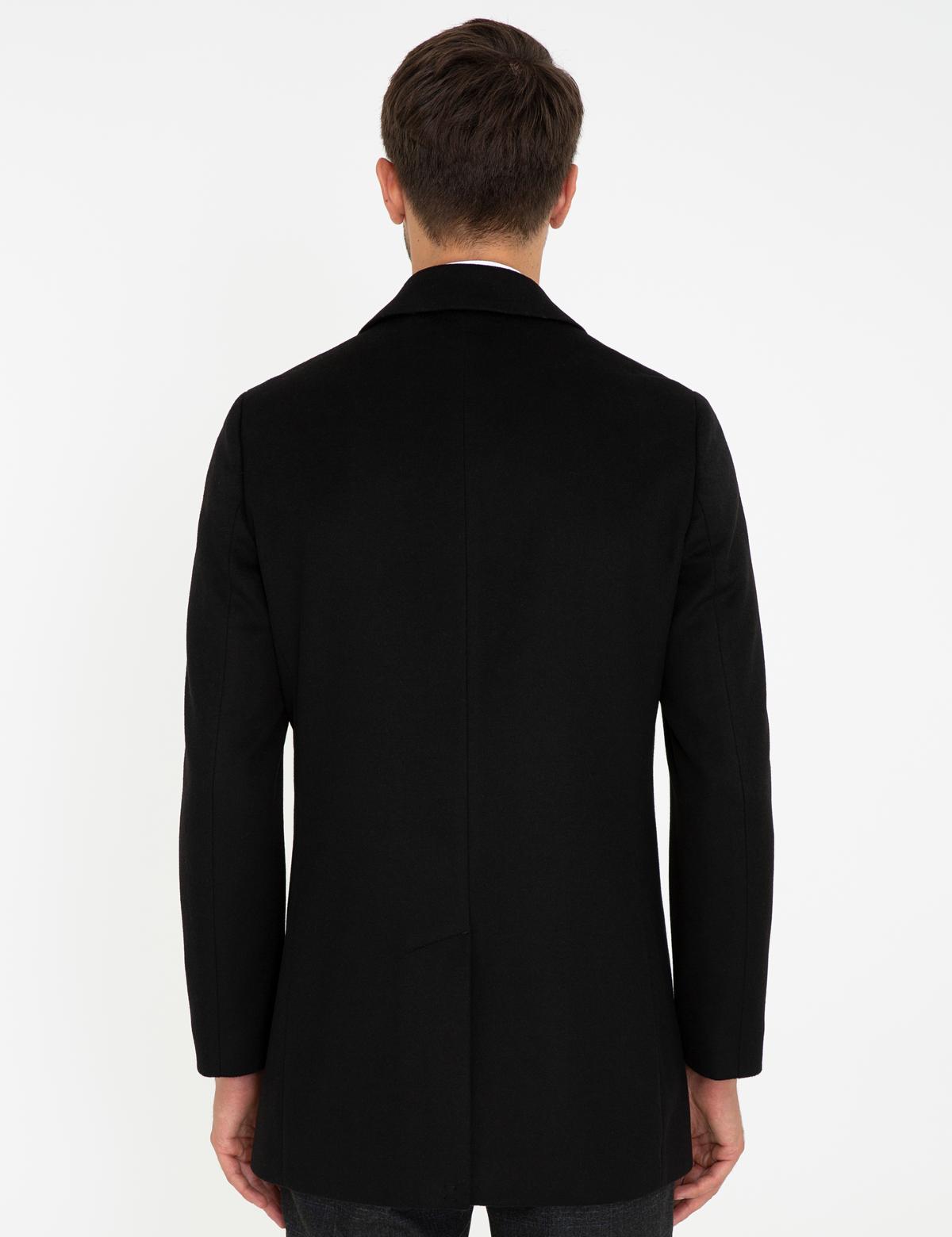 Siyah Ex. Slim Fit Kaban Kaşe - 50238895021