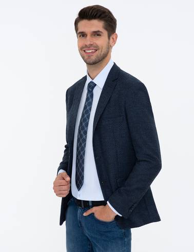 Lacivert Slim Fit Ceket