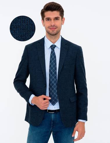 Lacivert Slim Fit Ceket