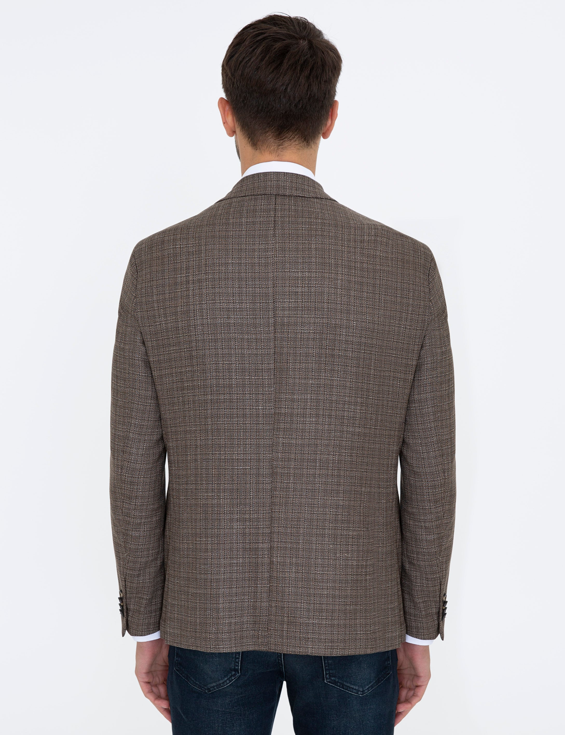 Açık Kahverengi Slim Fit Ceket