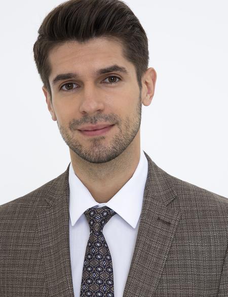 Açık Kahverengi Slim Fit Ceket - 50228623116