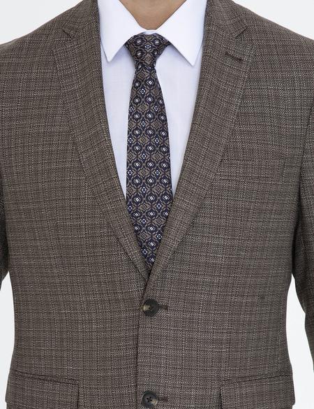 Açık Kahverengi Slim Fit Ceket - 50228623116