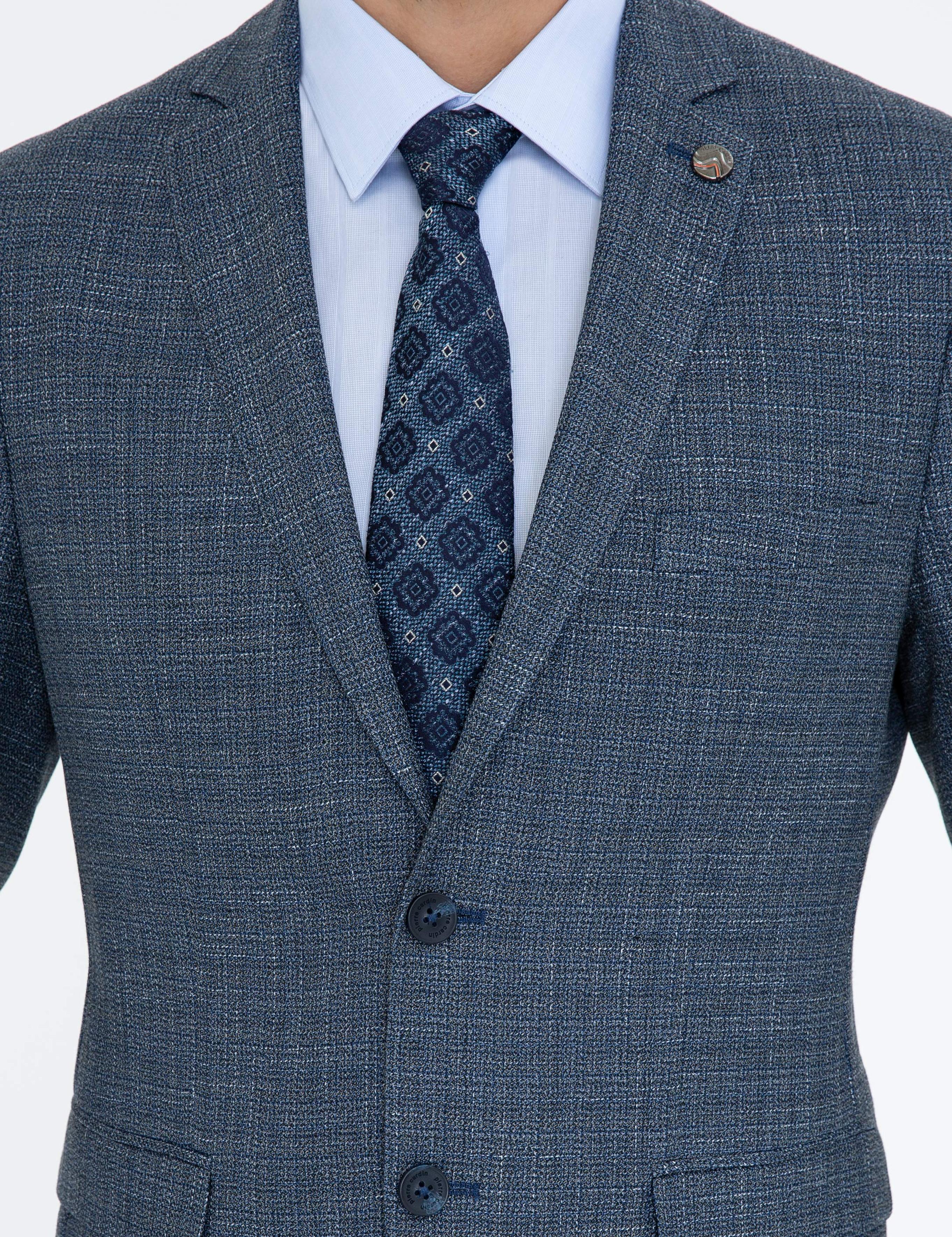 Koyu Mavi Slim Fit Ceket