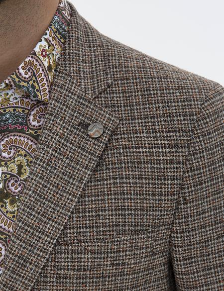 Kahverengi Slim Fit Ceket - 50238656071