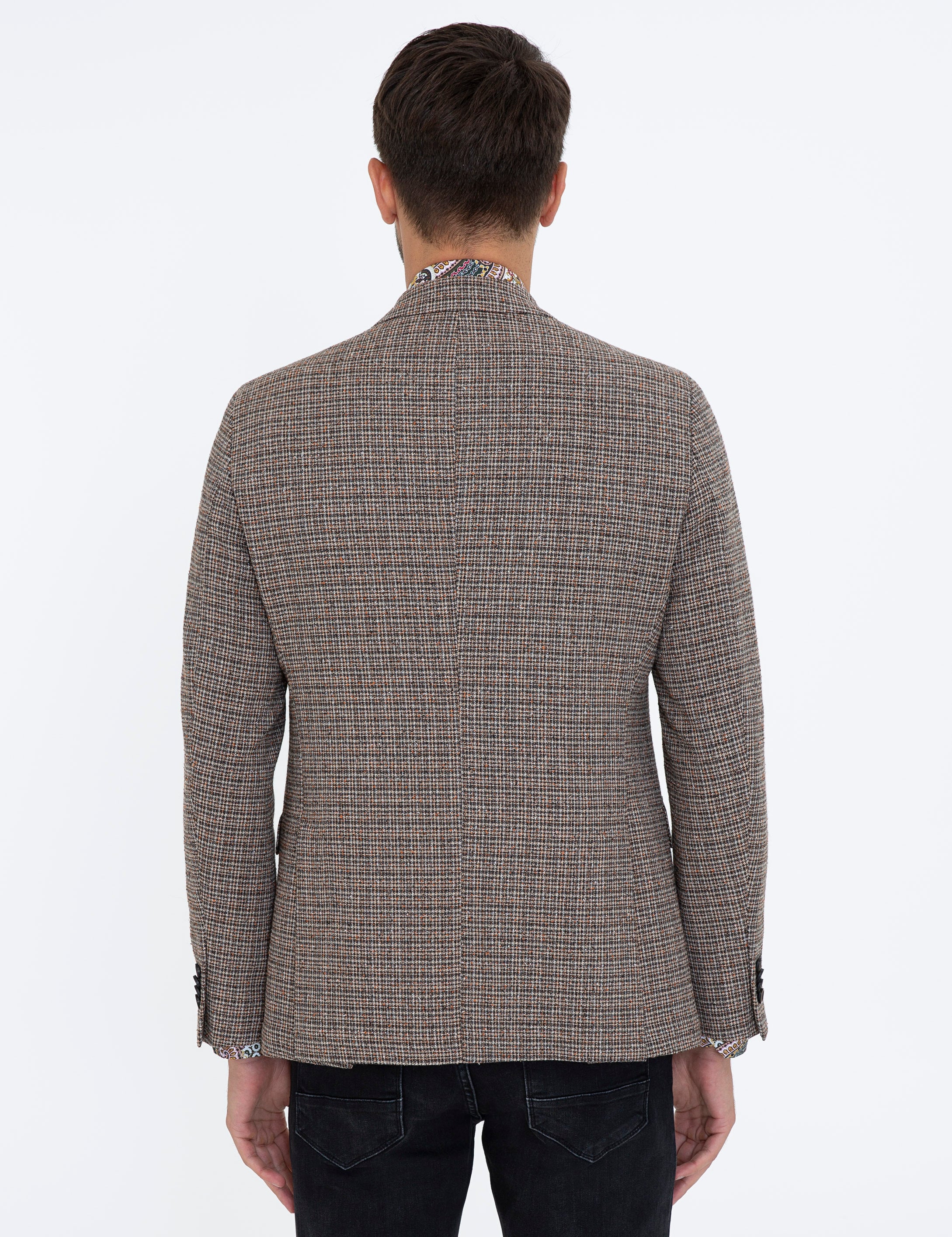 Kahverengi Slim Fit Ceket - Image 4
