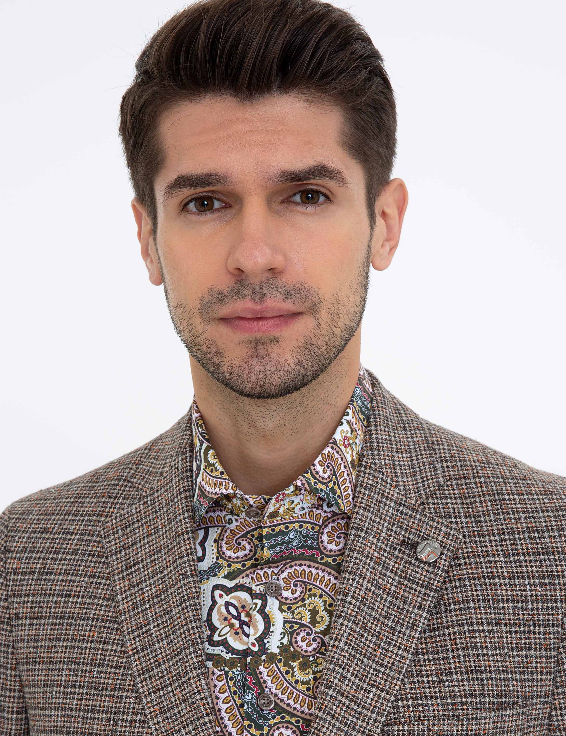 Kahverengi Slim Fit Ceket - Image 2